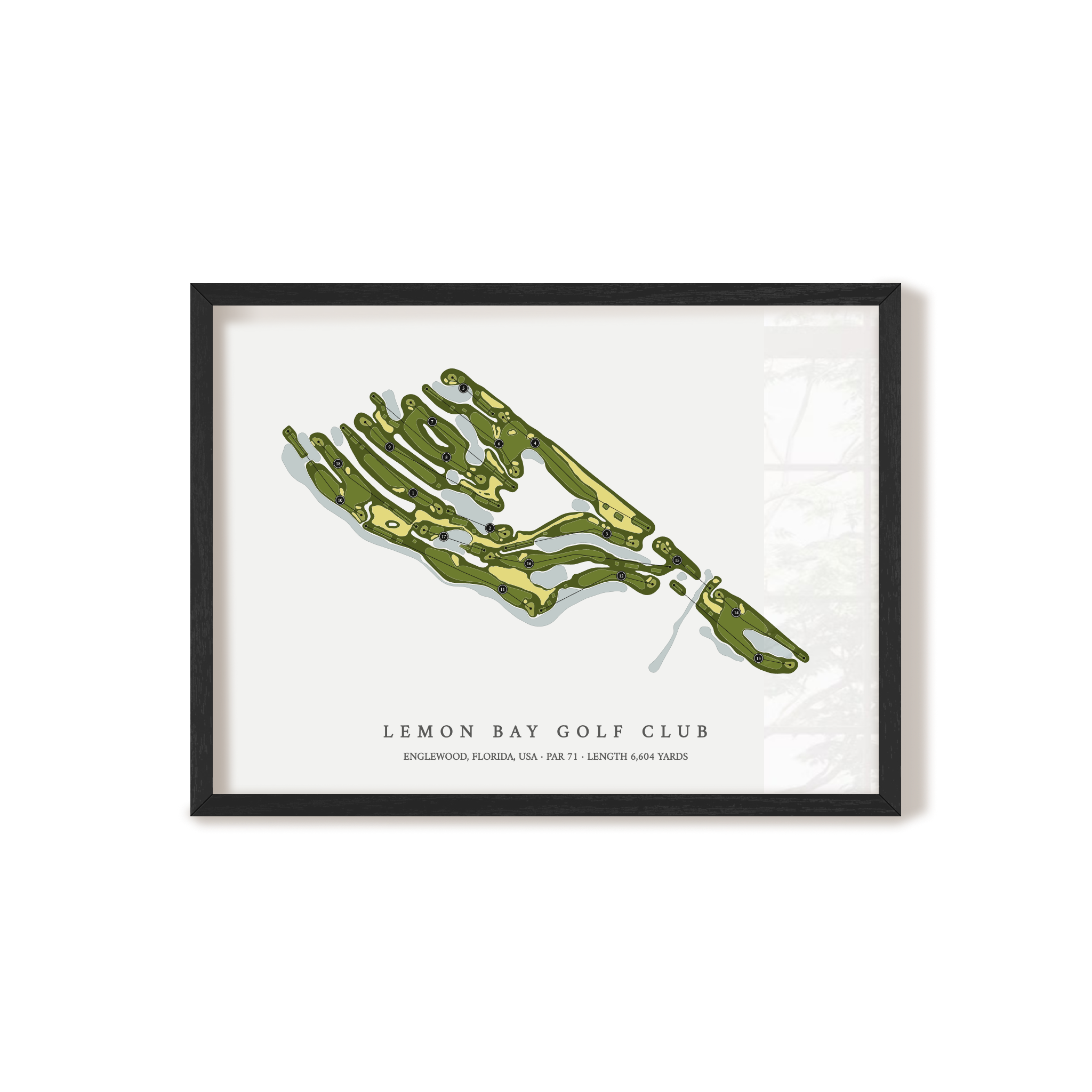 Lemon Bay Golf Club | Golf Course Map | Black+Frame