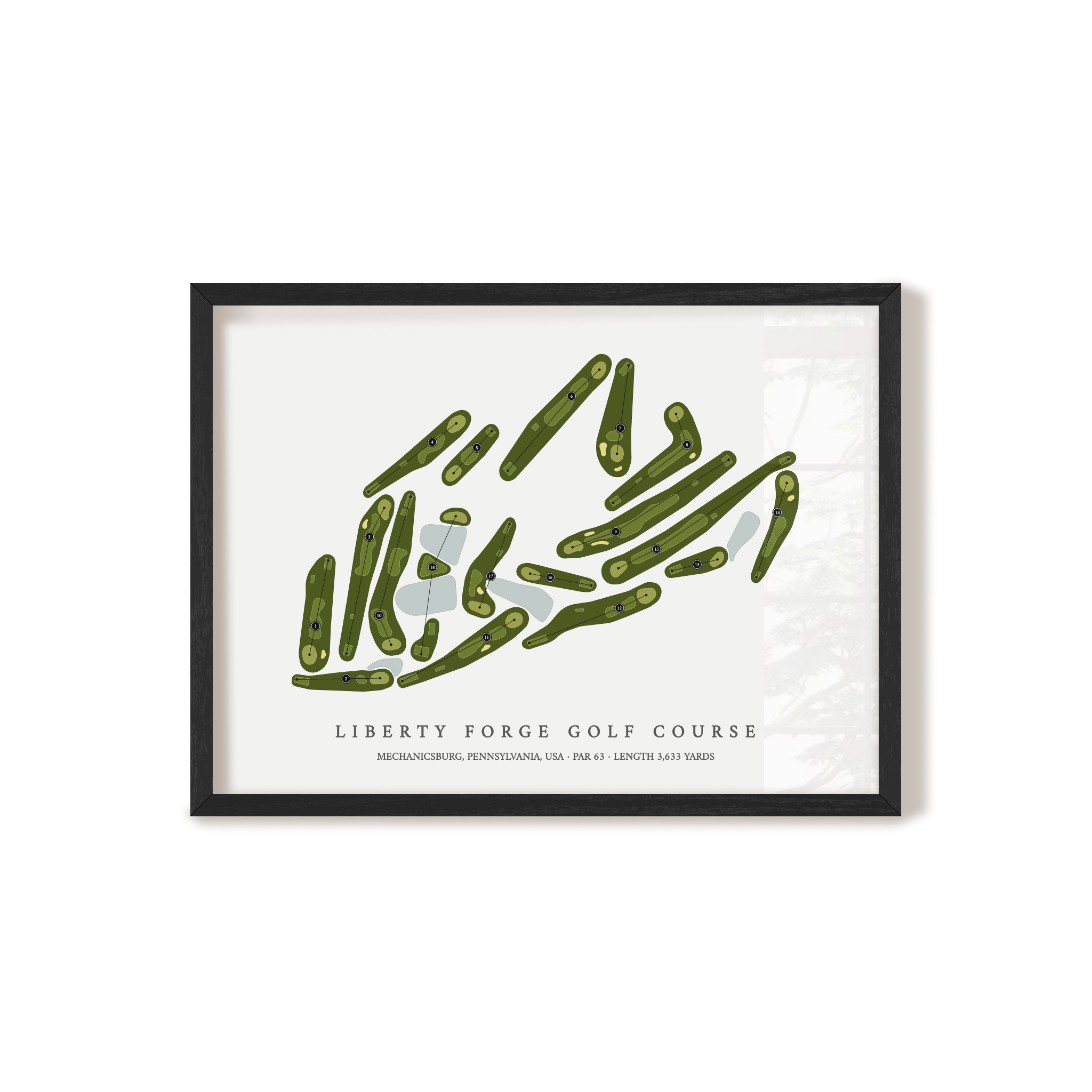 Liberty Forge Golf Course | Golf Course Map | Black+Frame 