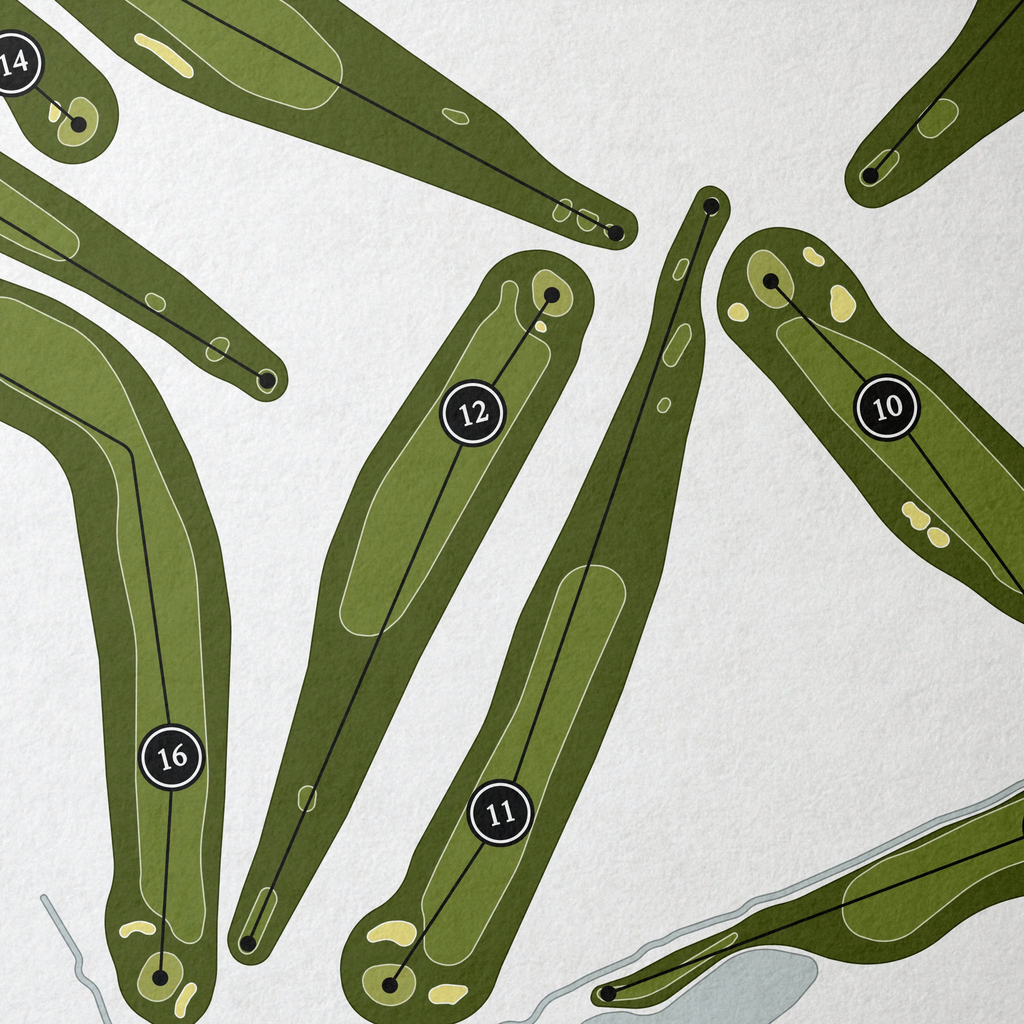 Lincoln Country Club | Golf Course Print | Close Up