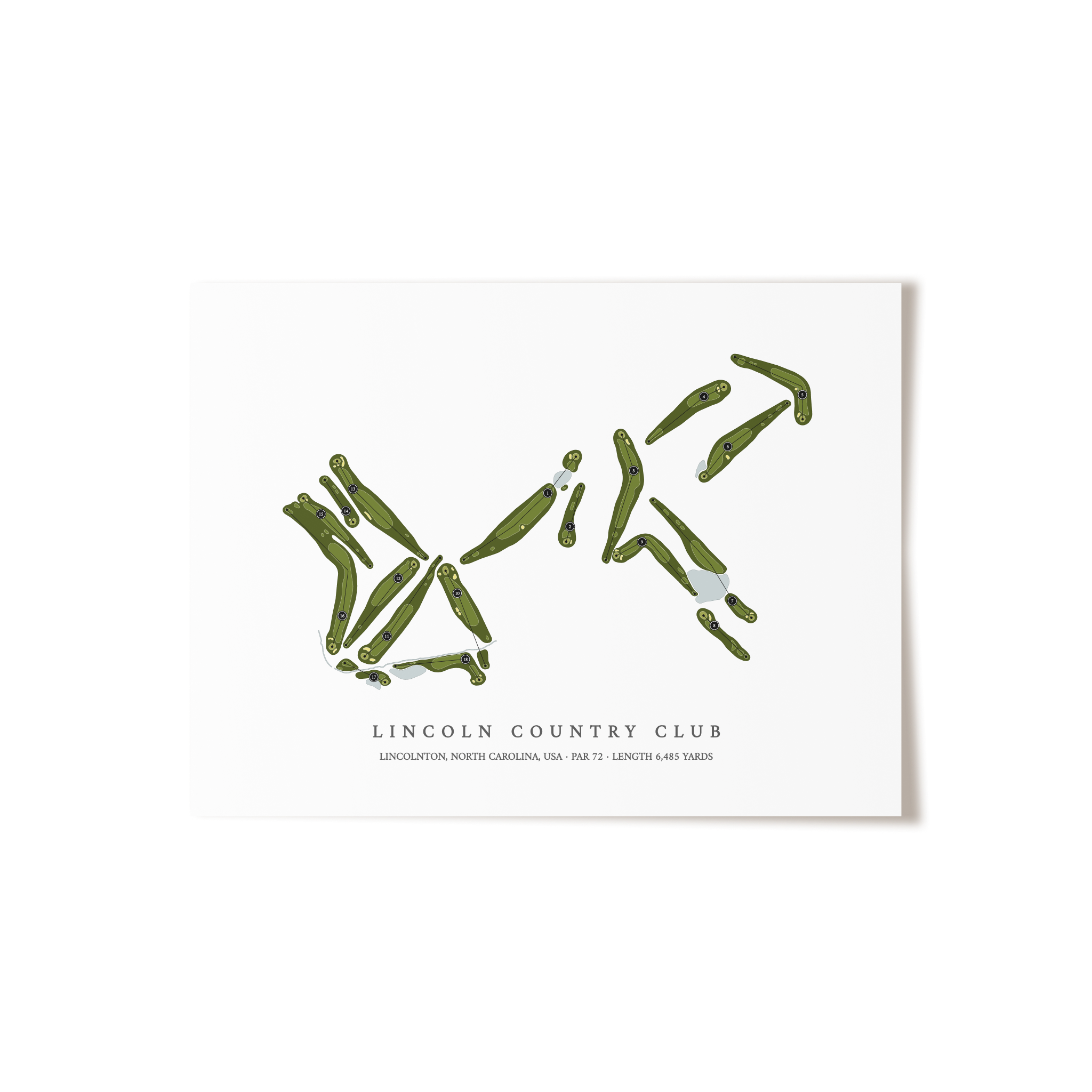 Lincoln Country Club | Golf Course Print | Unframed