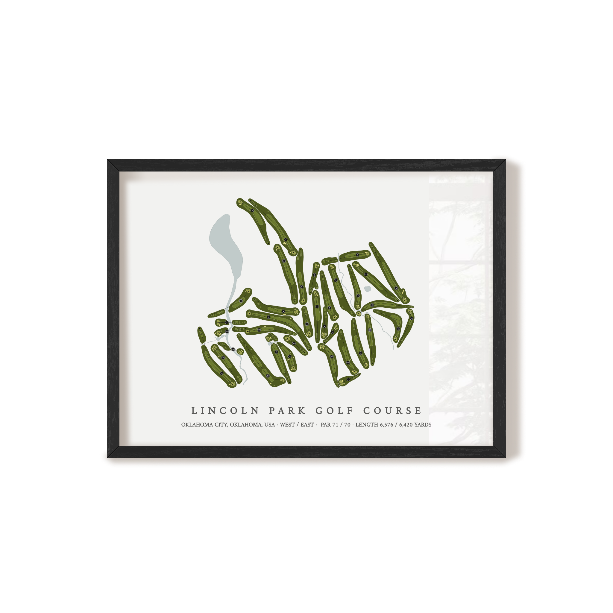 Lincoln Park Golf Course | Golf Course Print | Black Frame
