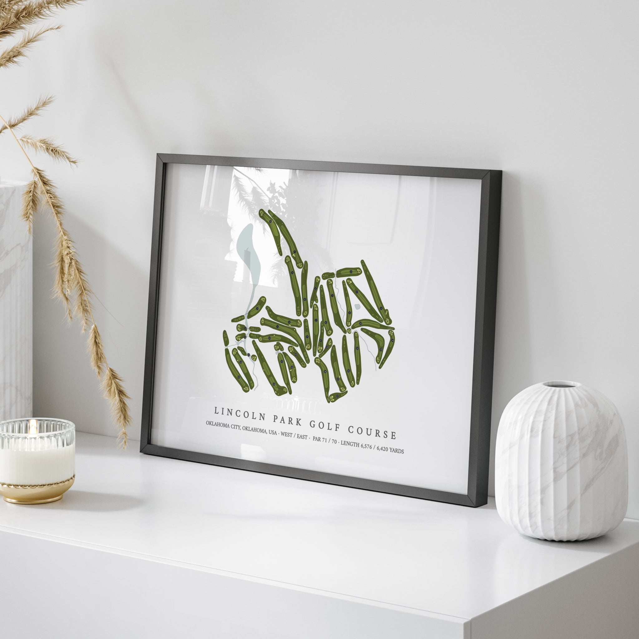 Lincoln Park Golf Course | Golf Course Print | On Table