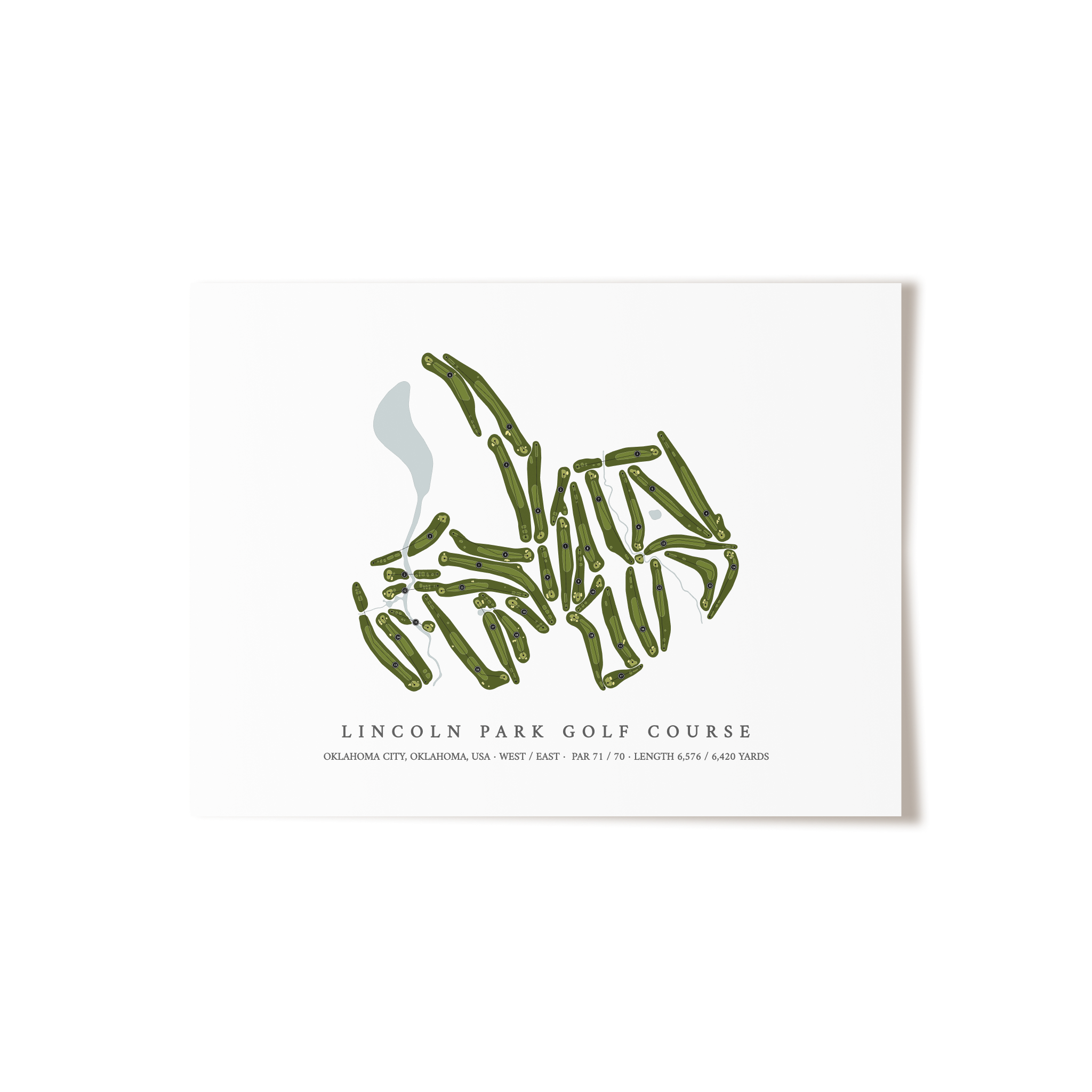 Lincoln Park Golf Course | Golf Course Print | Unframed