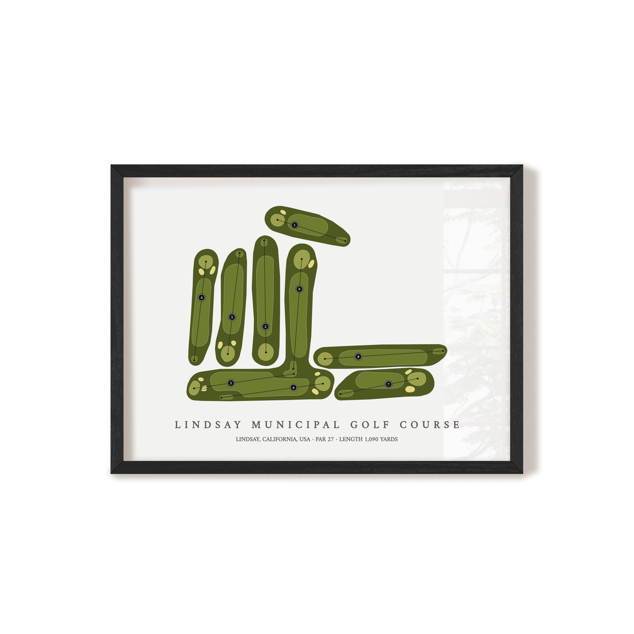 Lindsay Municipal Golf Course | Golf Course Map | Black+Frame 