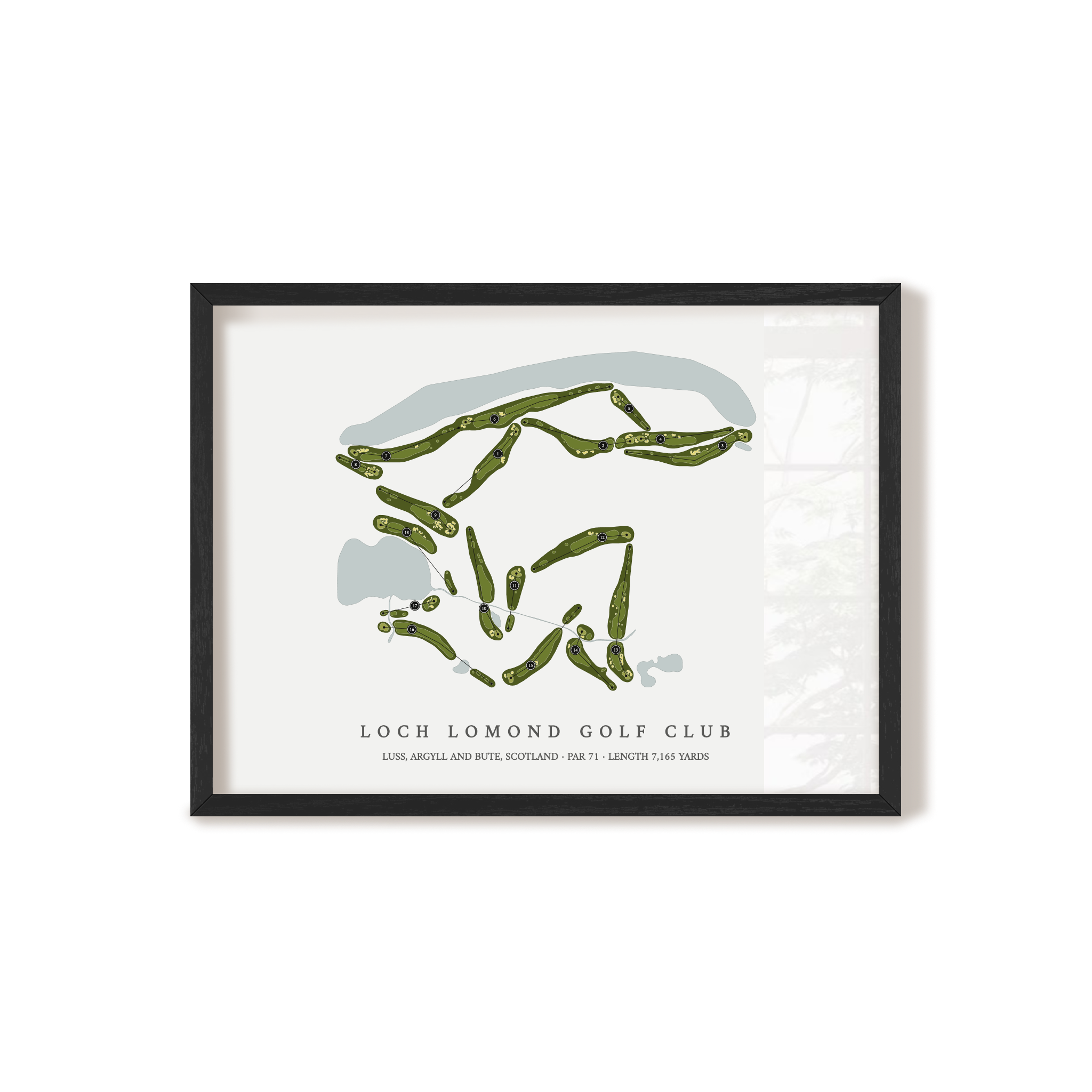 Loch Lomond Golf Club | Golf Course Map | Black Frame 