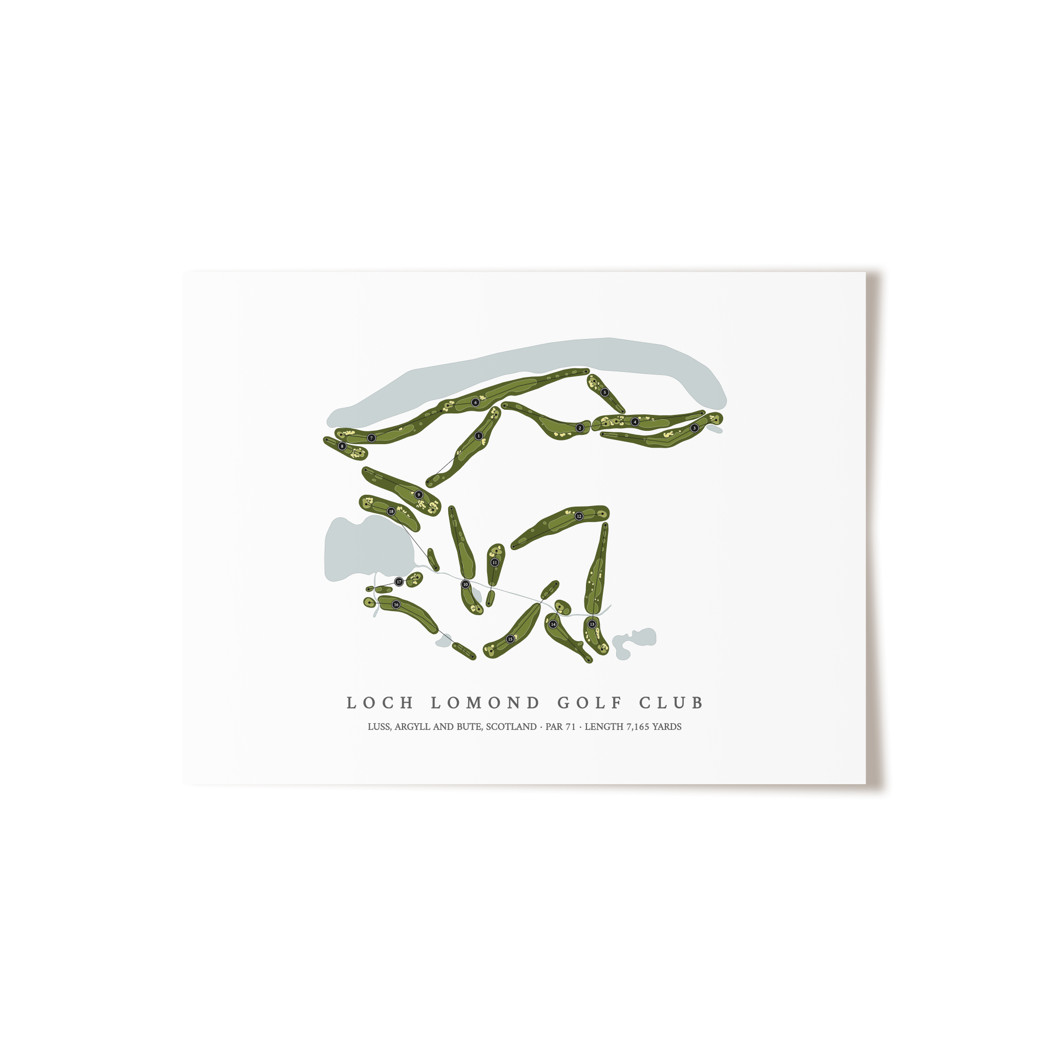 Loch Lomond Golf Club | Golf Course Map | Unframed 