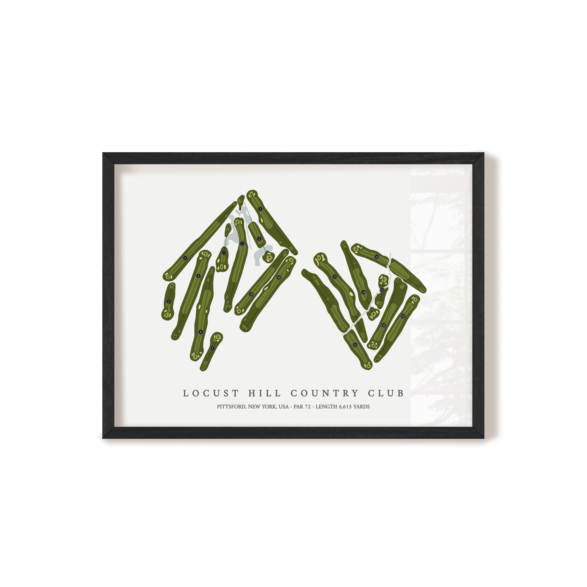 Locust Hill Country Club | Golf Course Print | Black Frame