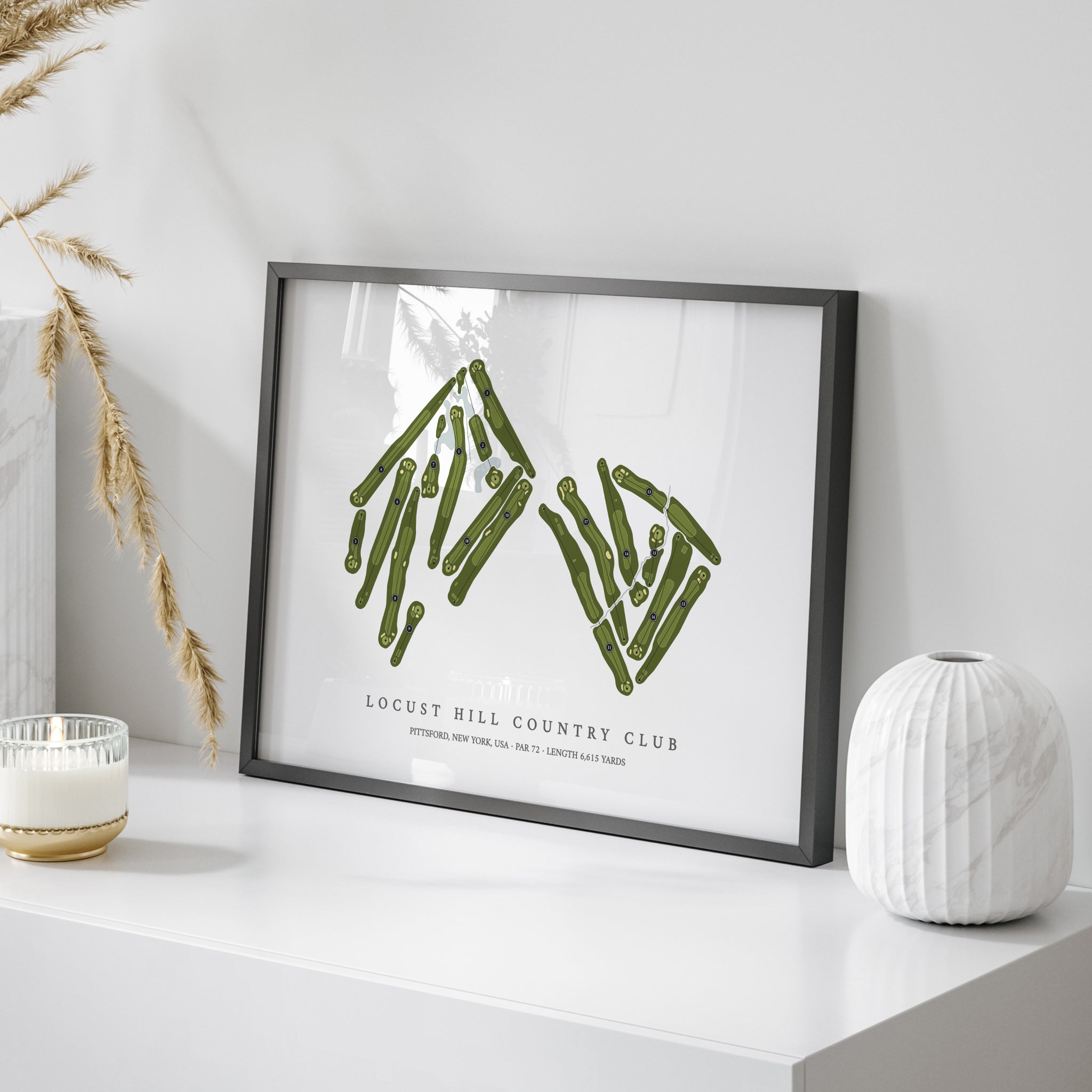 Locust Hill Country Club | Golf Course Print | On Table