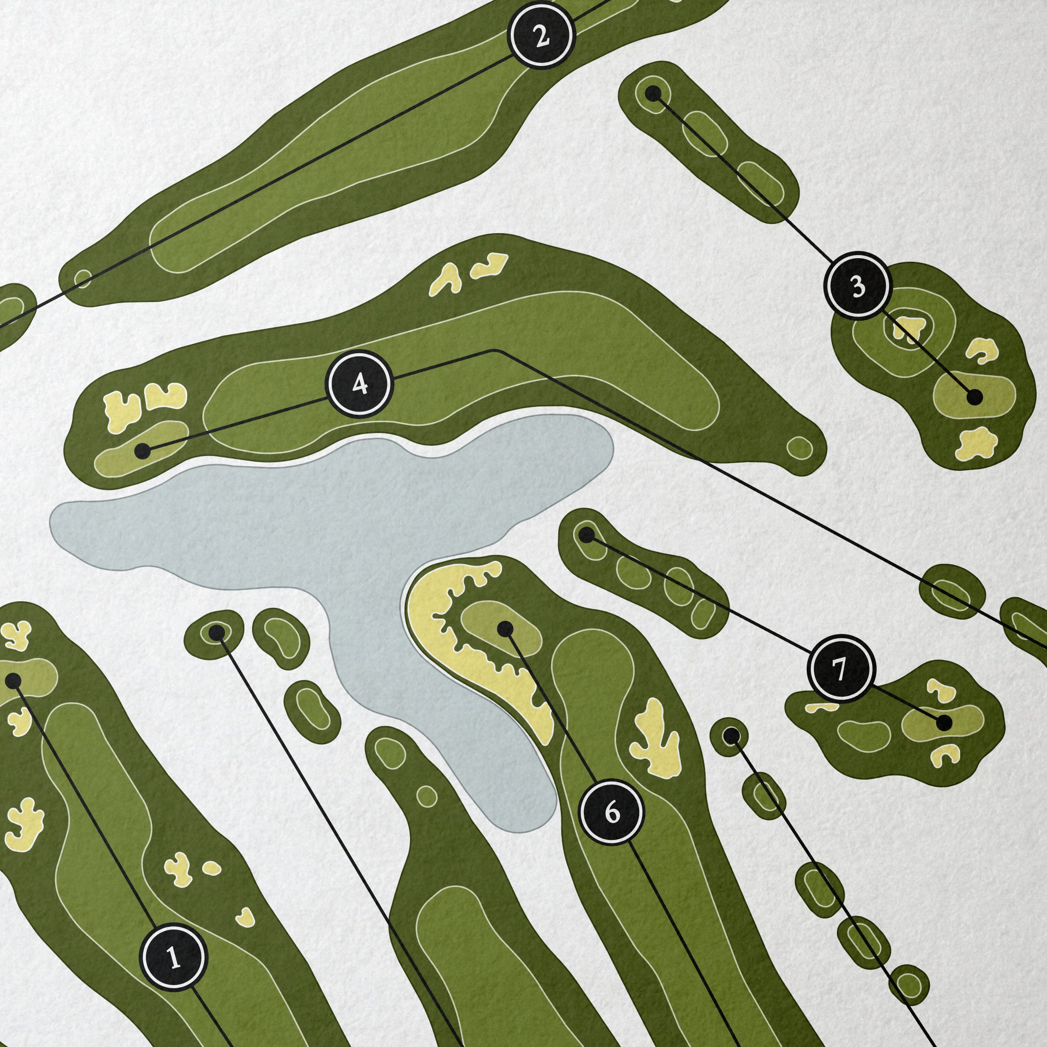 Longbow Golf Club | Golf Course Map | Close Up 