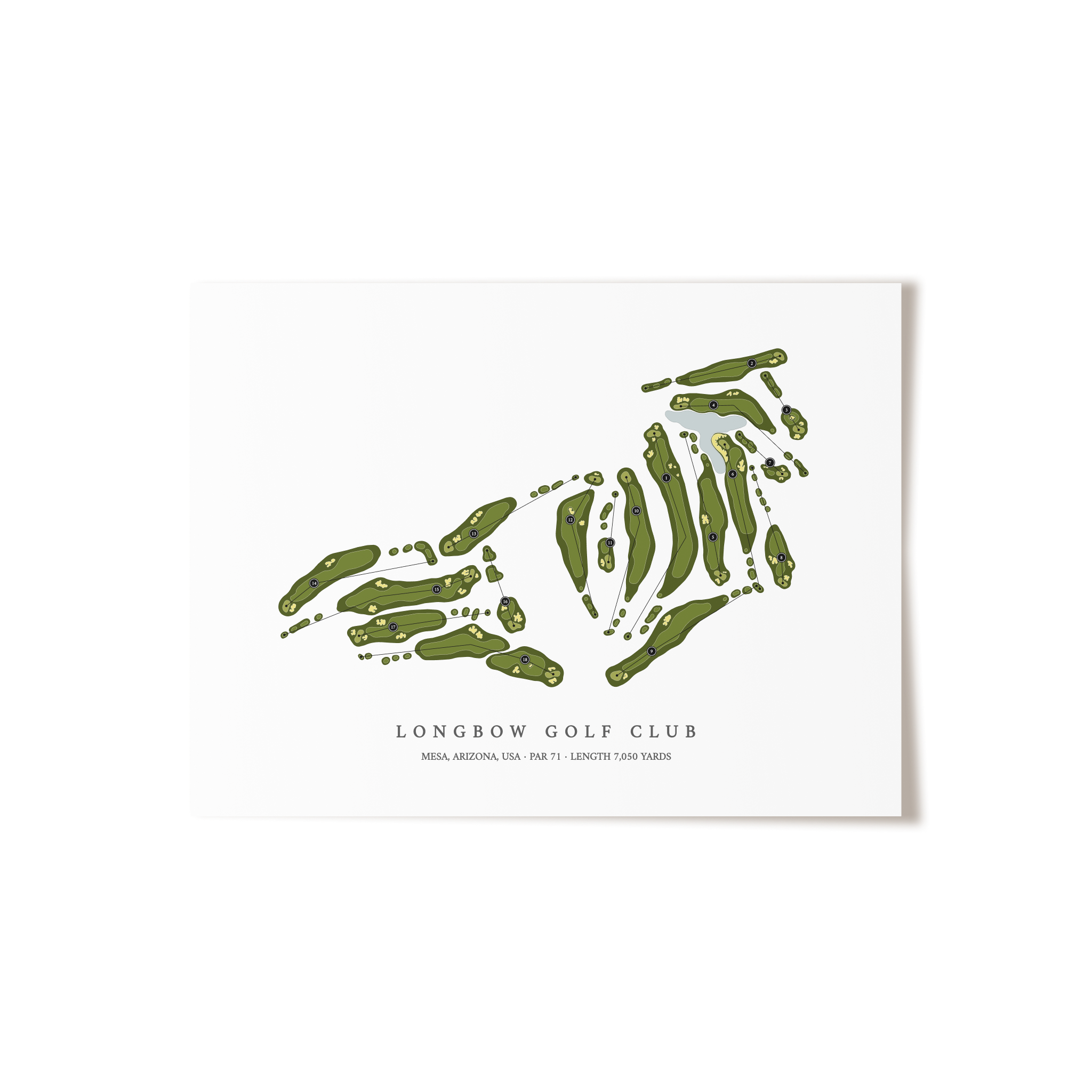 Longbow Golf Club | Golf Course Map | Unframed 