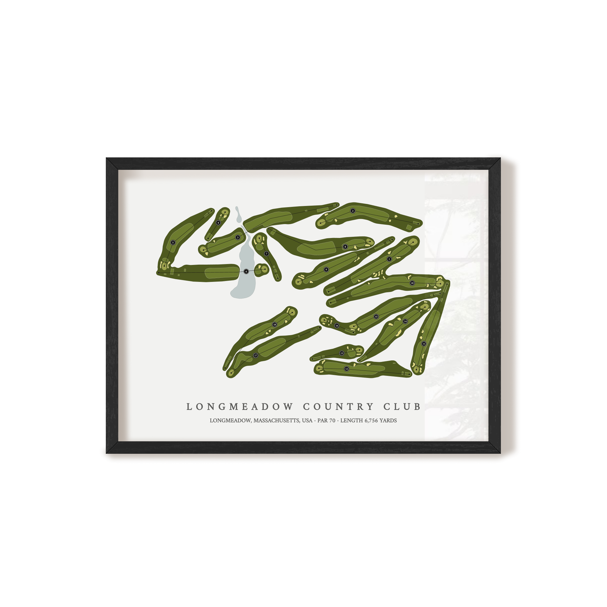 Longmeadow Country Club | Golf Course Print | Black Frame