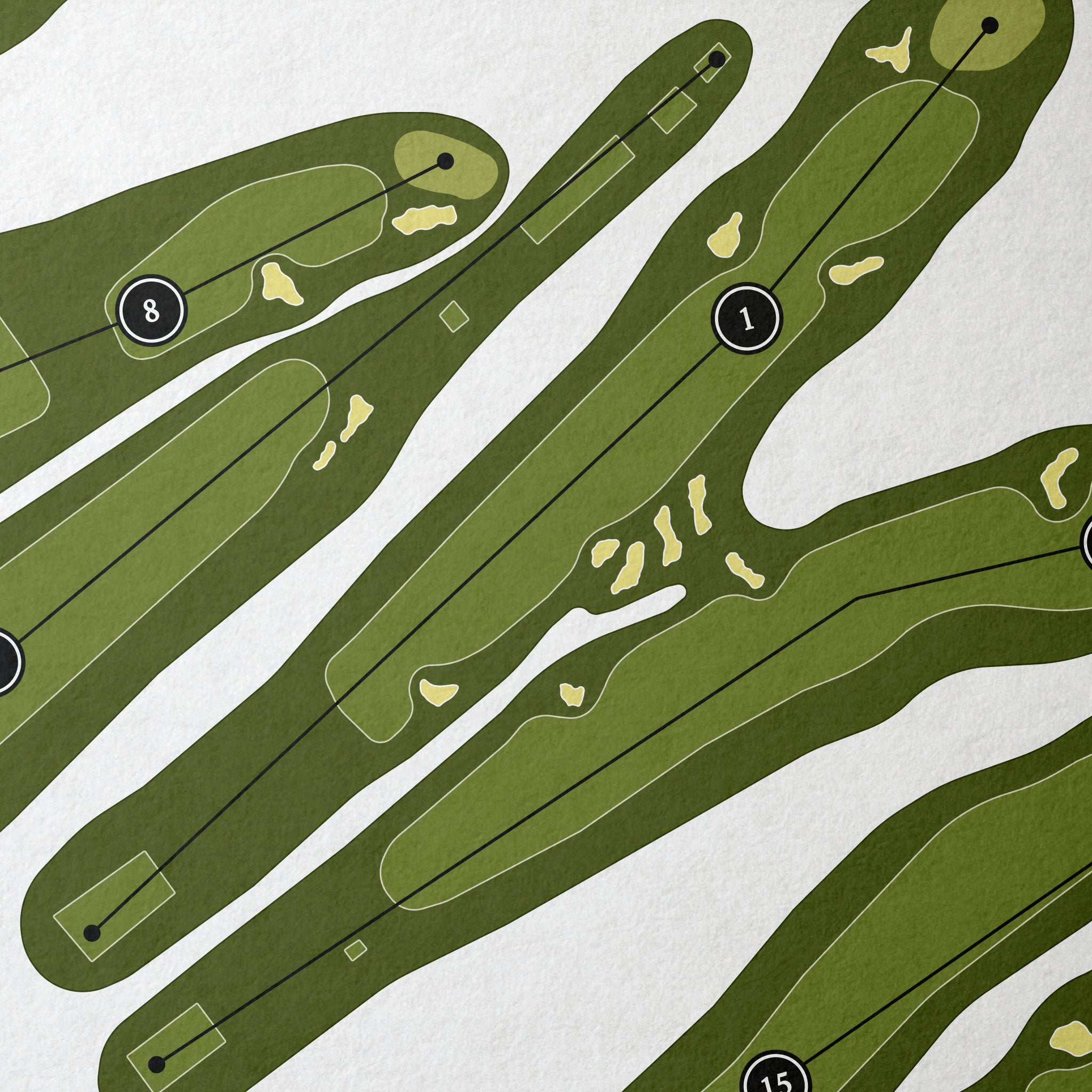Longmeadow Country Club | Golf Course Print | Close Up