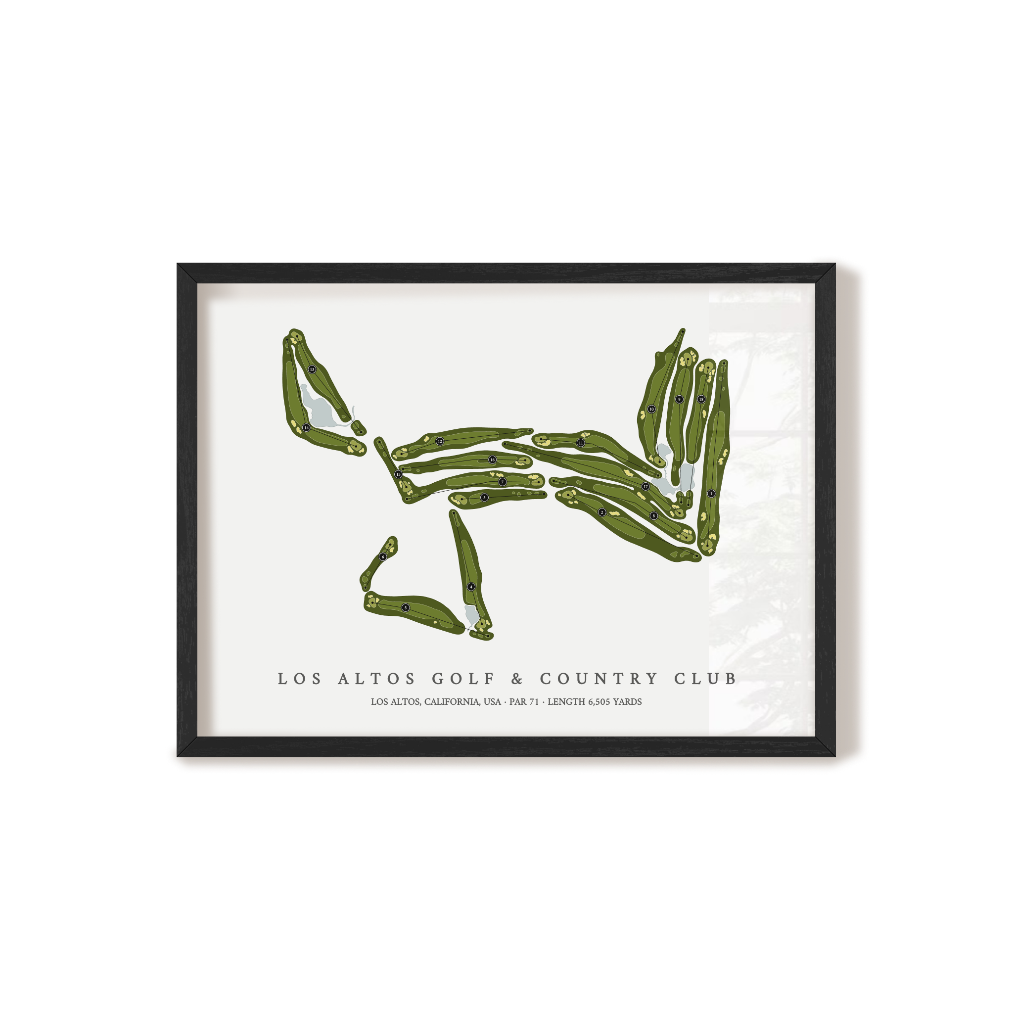 Los Altos Golf & Country Club | Golf Course Map | Black Frame 