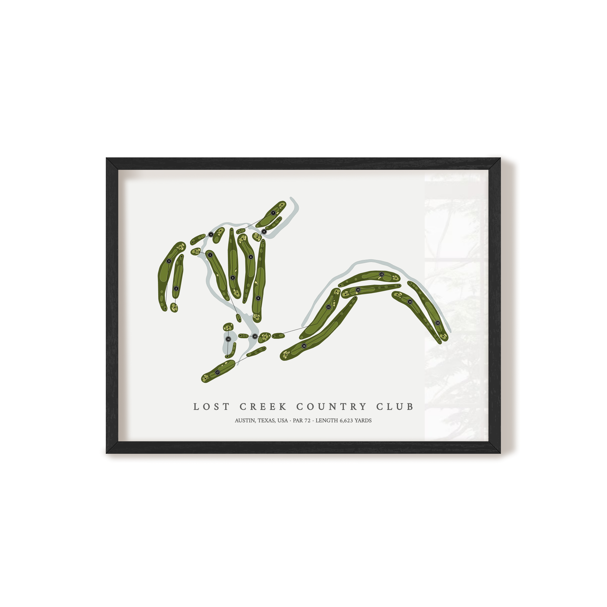 Lost Creek Country Club | Golf Course Map | Black+Frame 