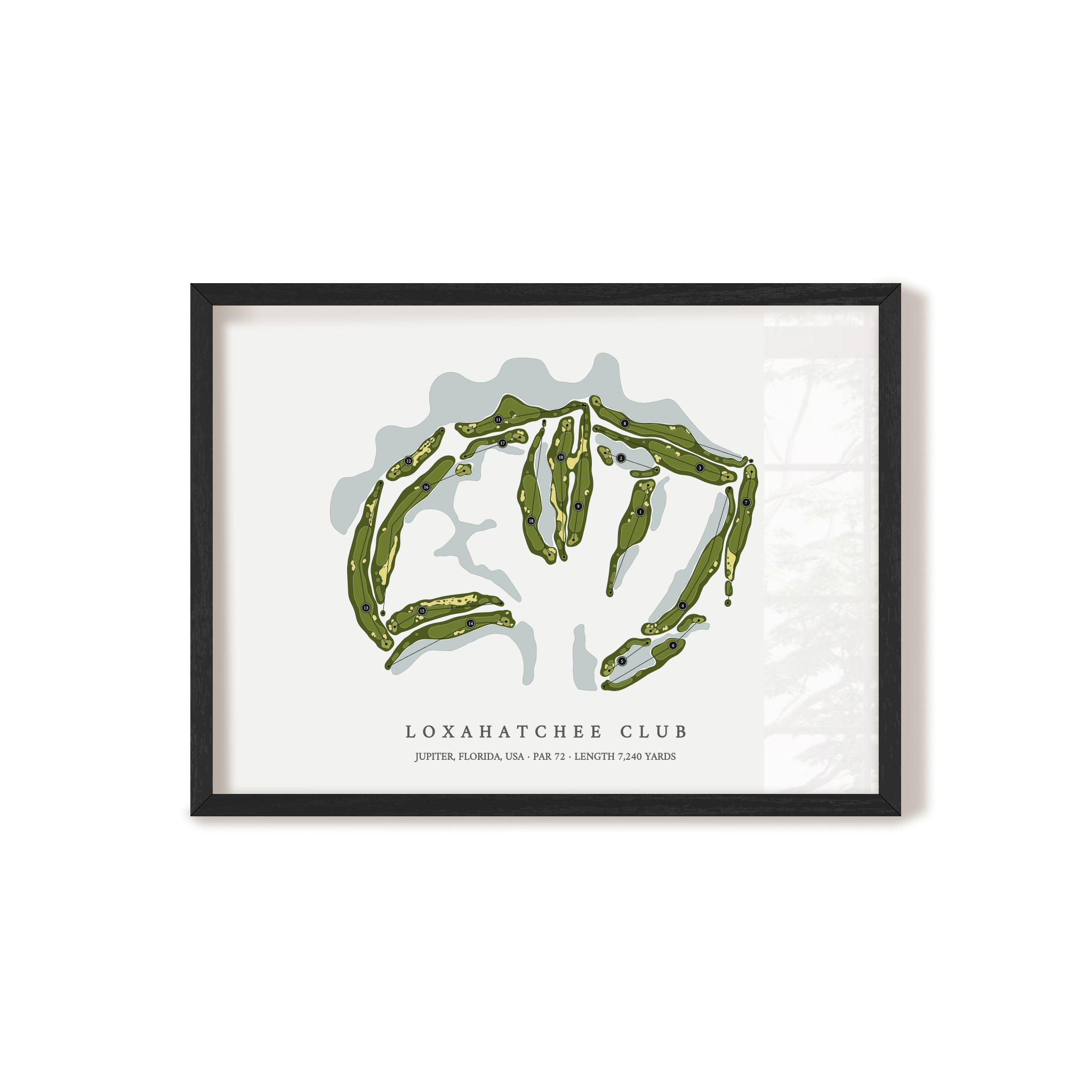 Loxahatchee Club | Golf Course Map | Black Frame 
