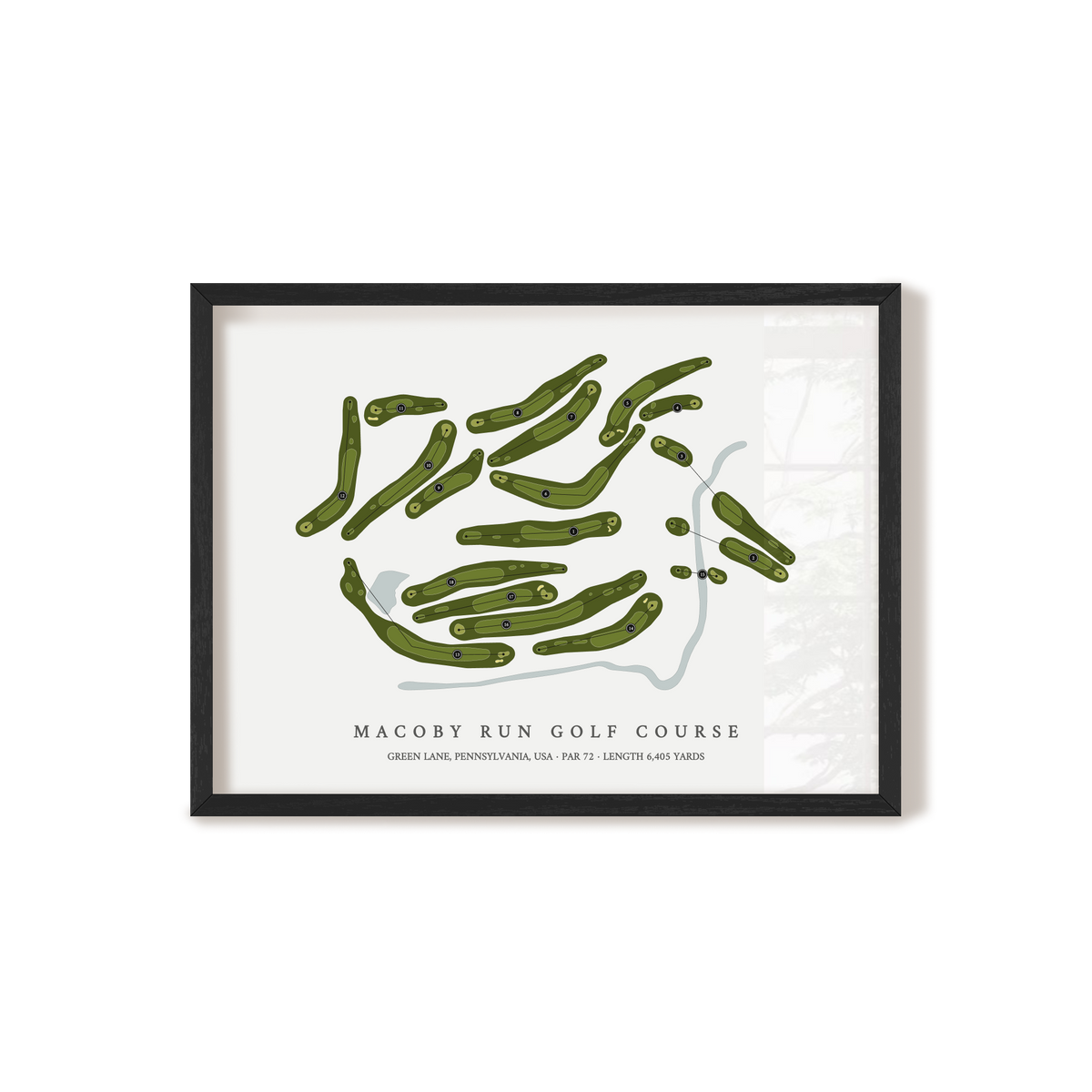 Macoby Run Golf Course | Golf Course Map | Black Frame