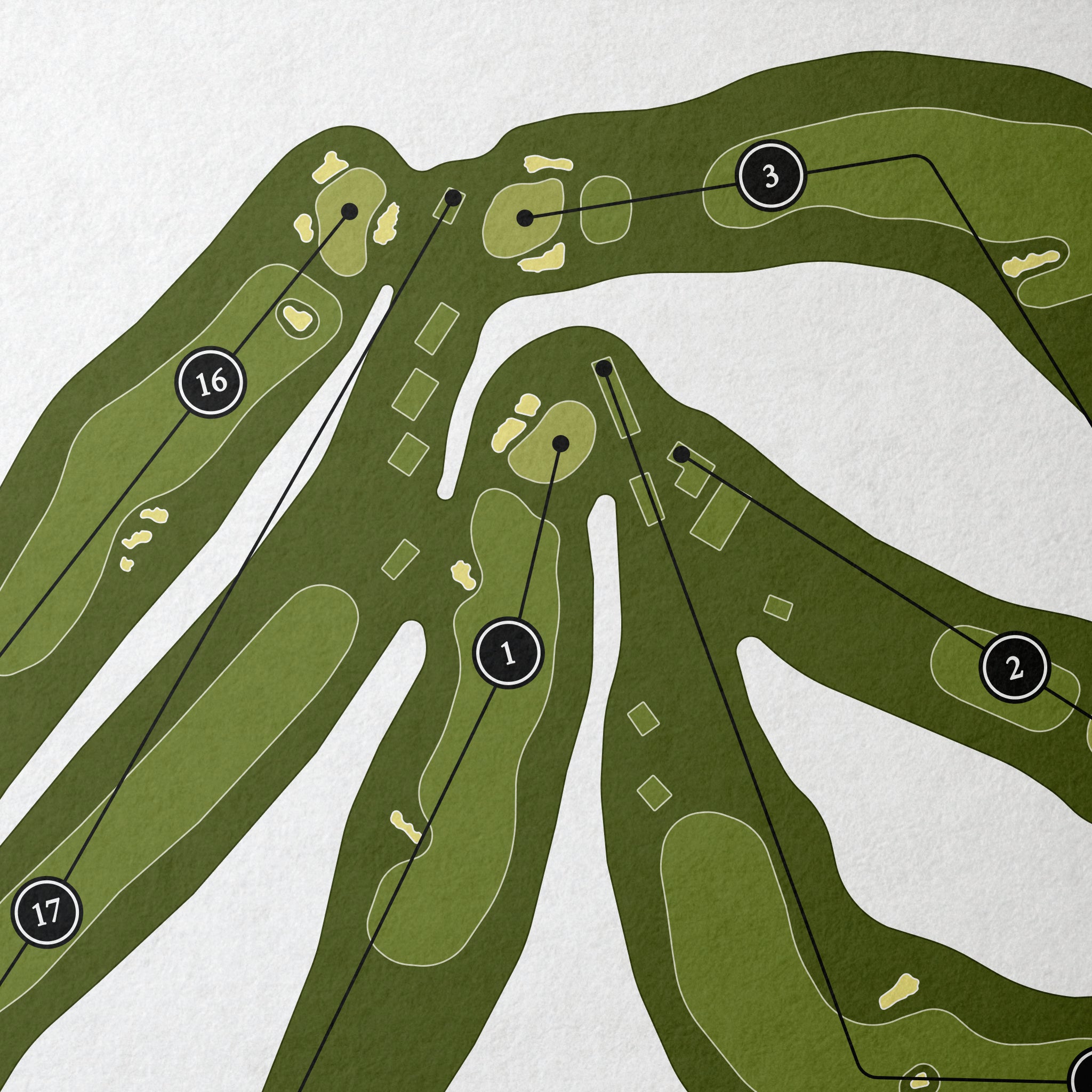 Maketewah Country Club | Golf Course Print | Close Up
