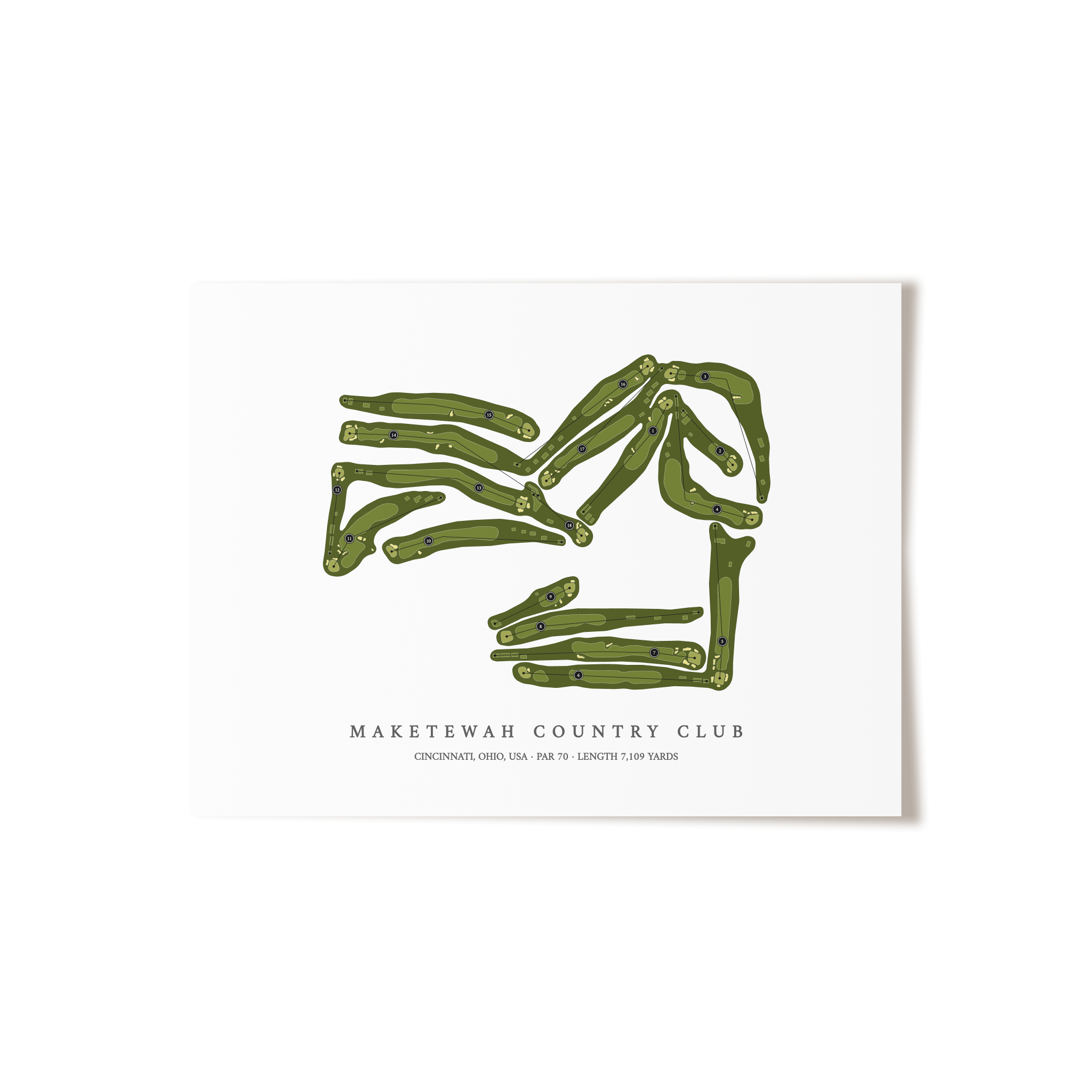 Maketewah Country Club | Golf Course Print | Unframed