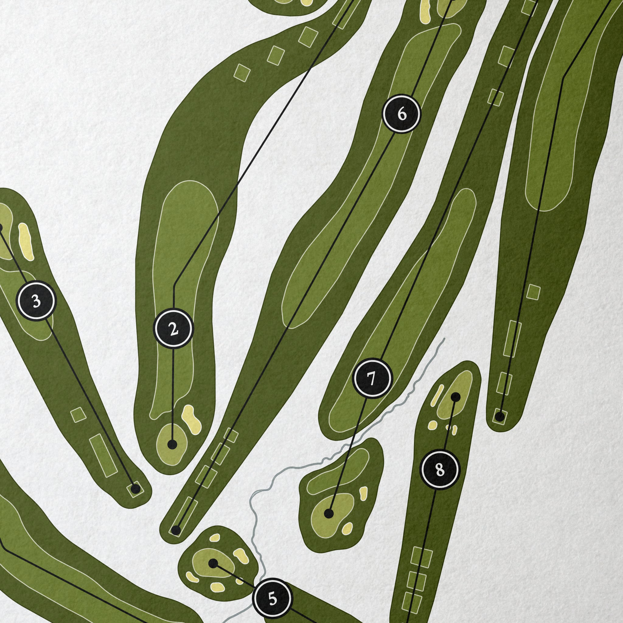 Manor Country Club | Golf Course Map | Close Up 