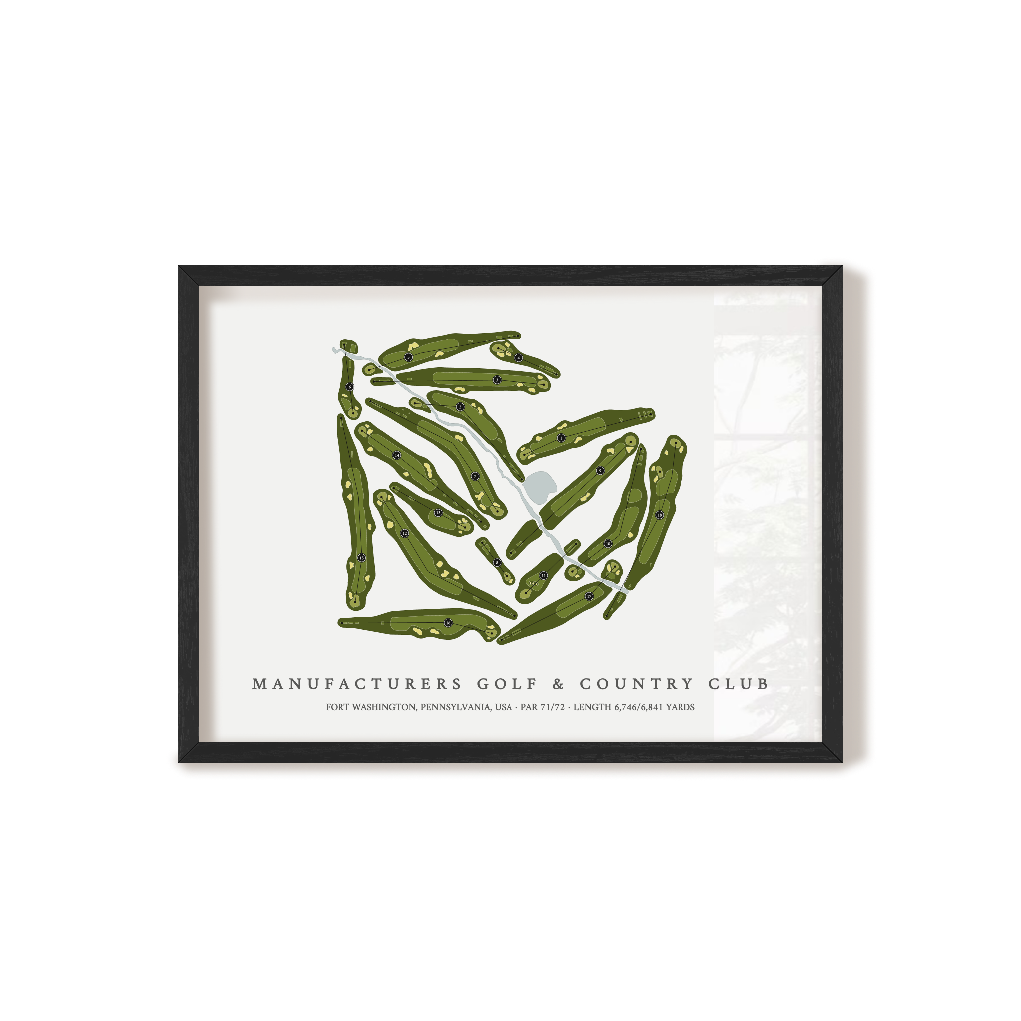 Manufacturers Golf & Country Club | Golf Course Print | Black Frame