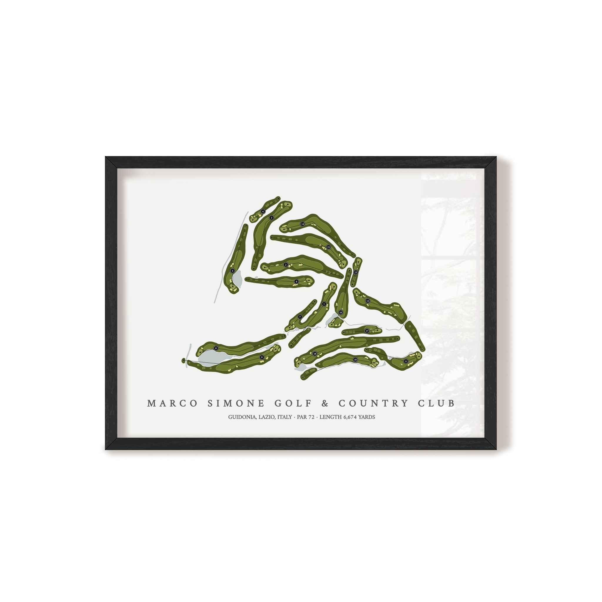 Marco Simone Golf & Country Club | Golf Course Print | Black Frame