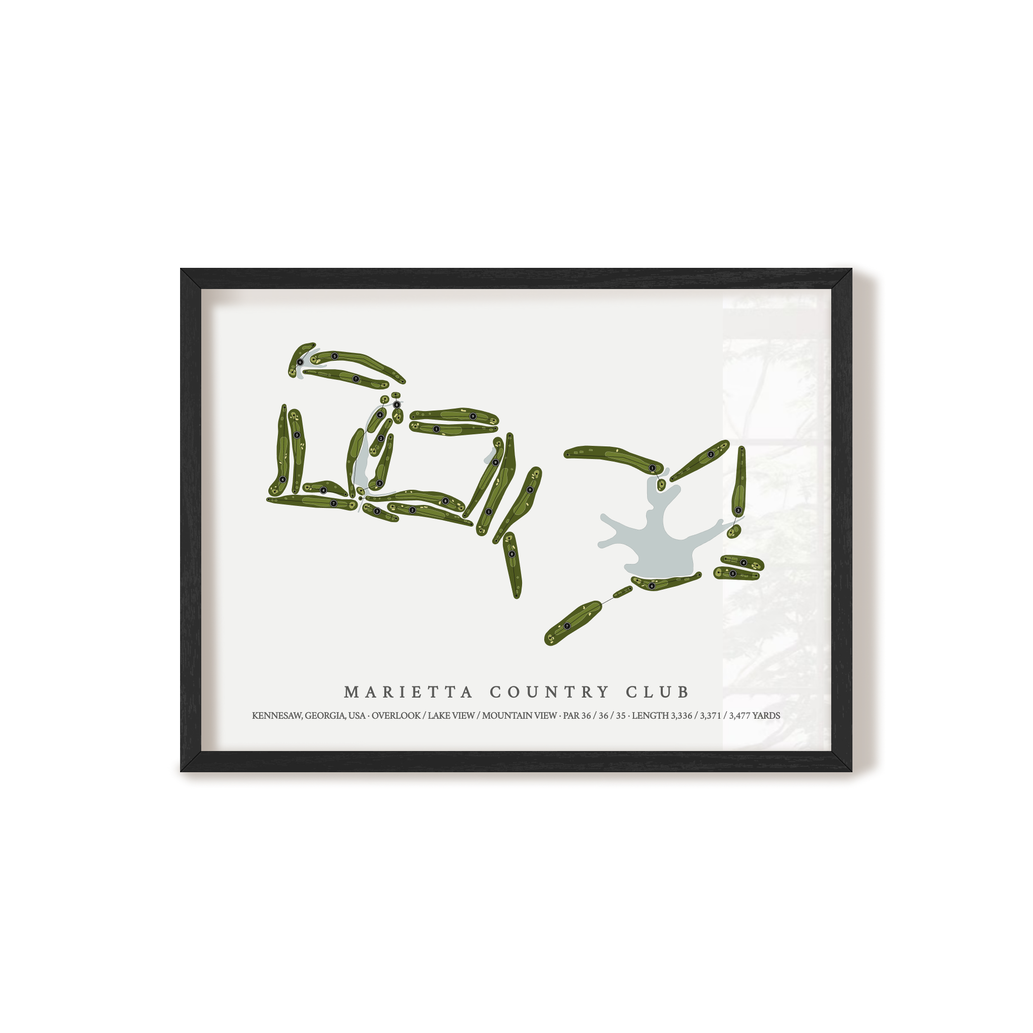 Marietta Country Club | Golf Course Map | Black+Frame