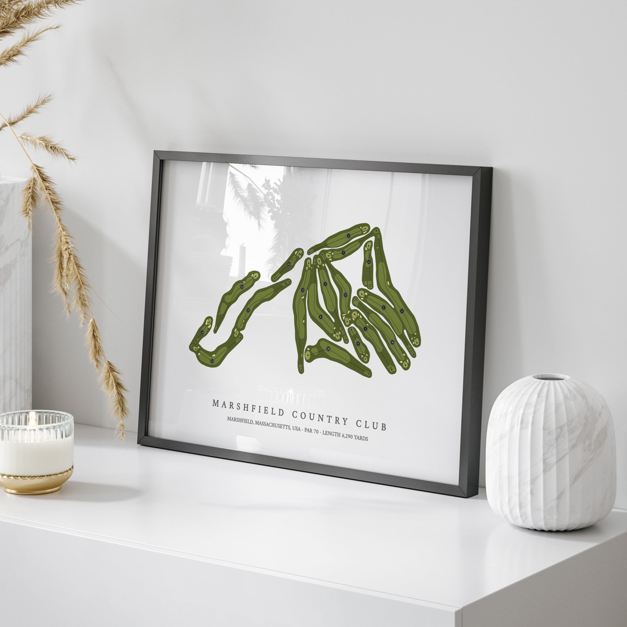Marshfield Country Club | Golf Course Print | On Table