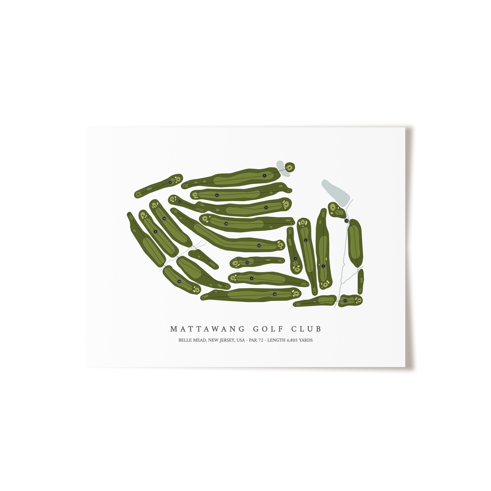 Mattawang Golf Club | Golf Course Map | Unframed 