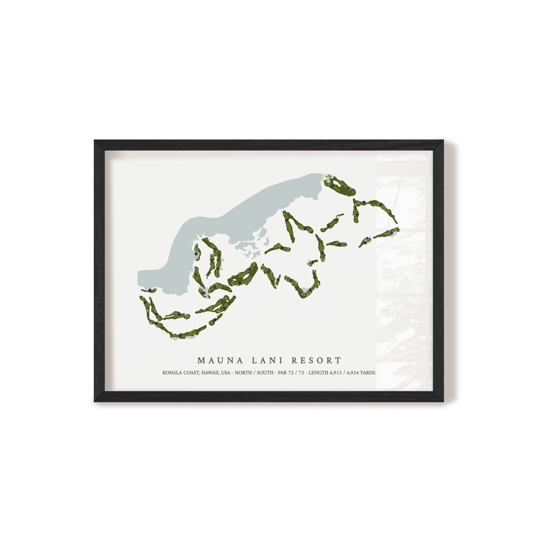 Mauna Lani Resort | Golf Course Map | Black+Frame 