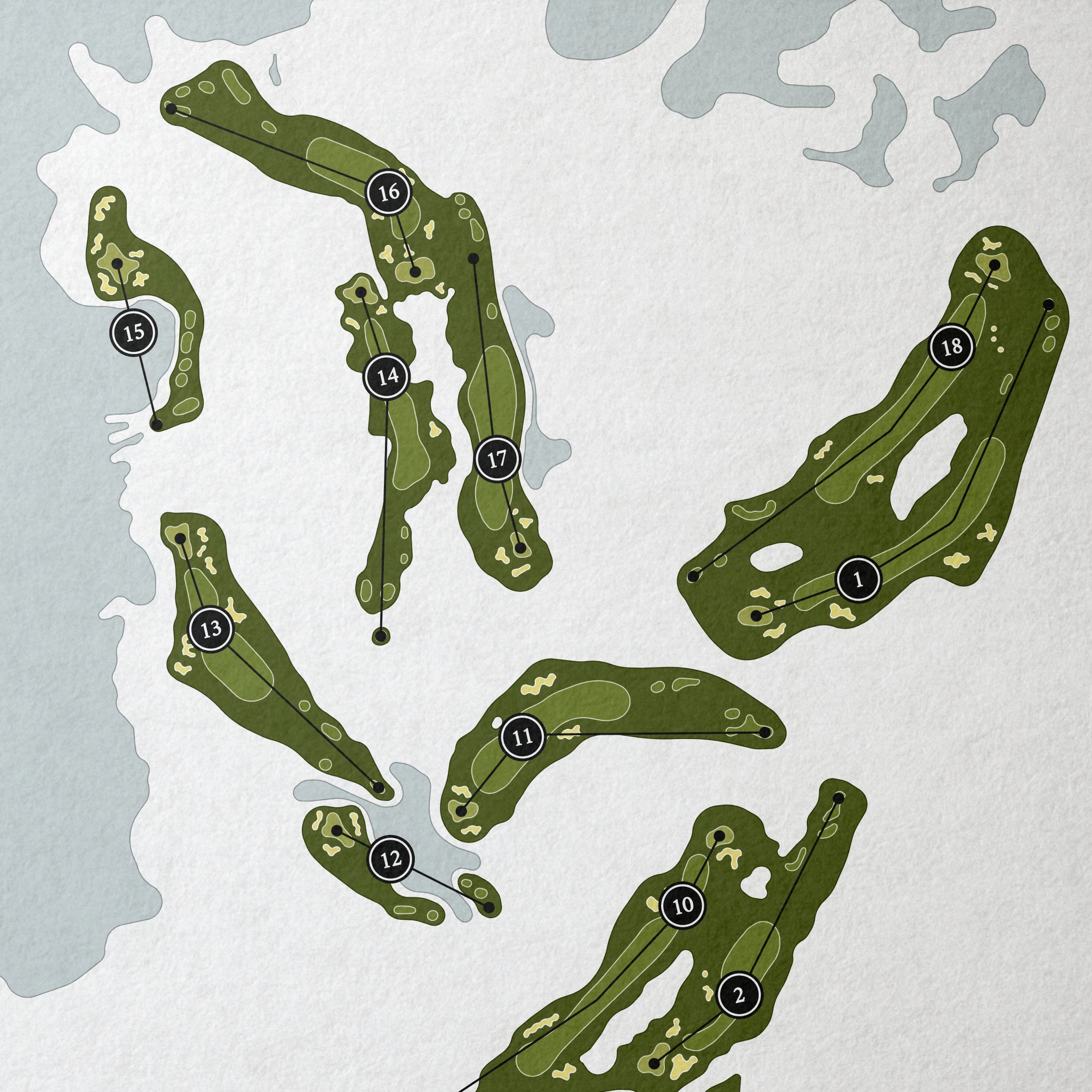 Mauna Lani Resort | Golf Course Map | Close+Up 