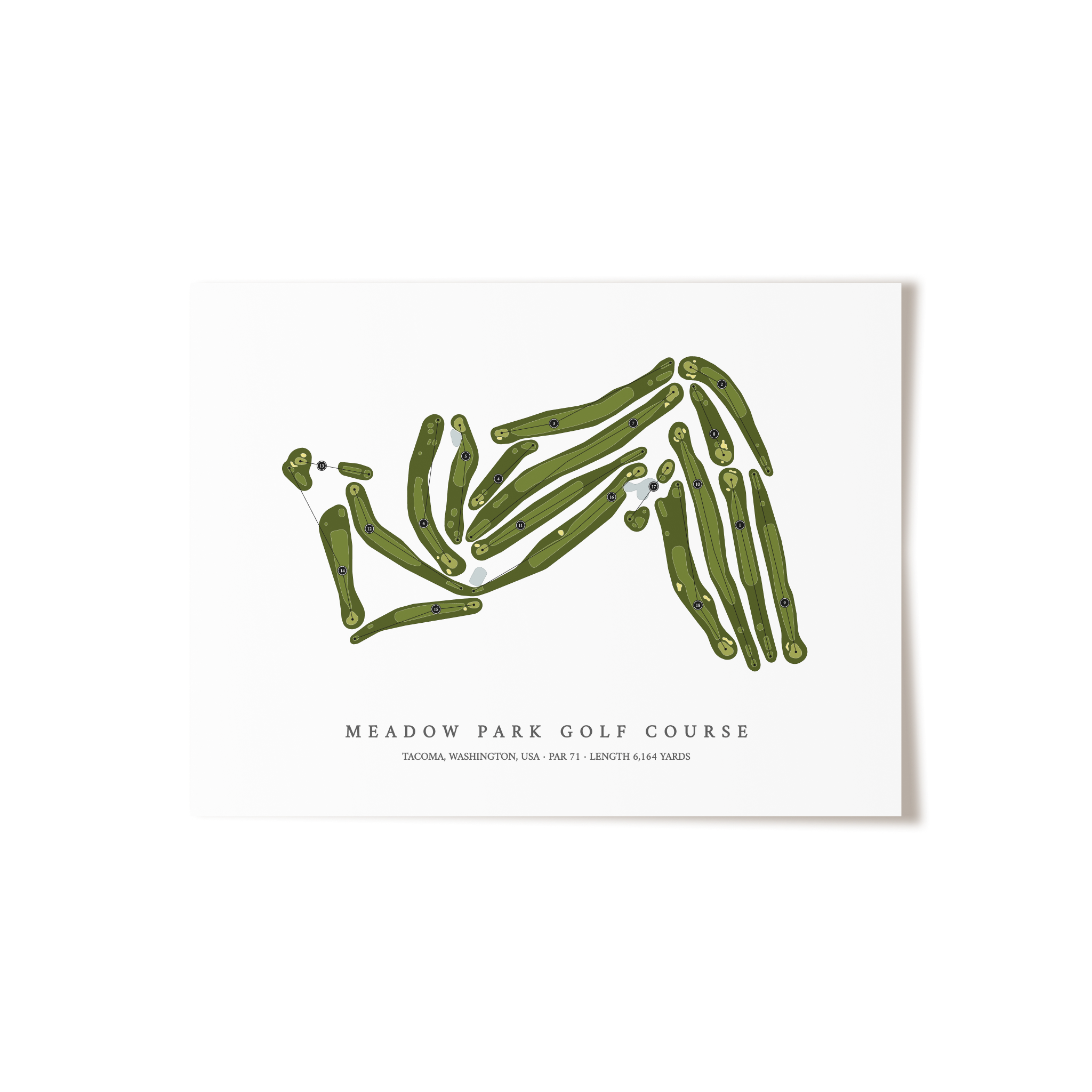 Meadow Park Golf Course  | Golf Course Print | Unframed 