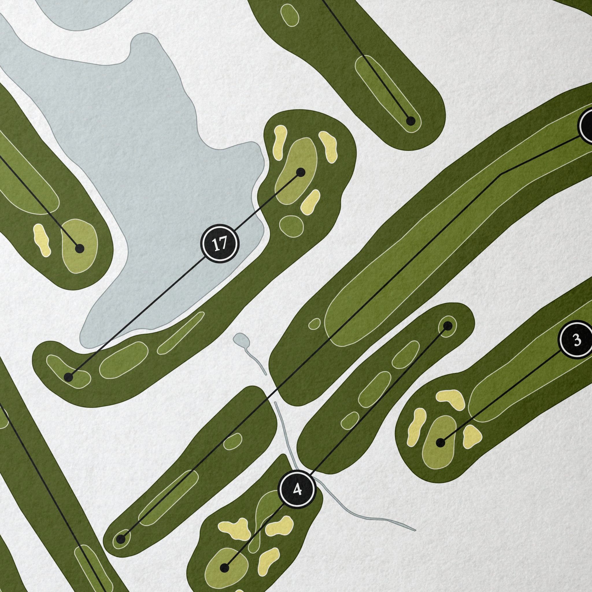 Meadowbrook Country Club | Golf Course Print | Close Up