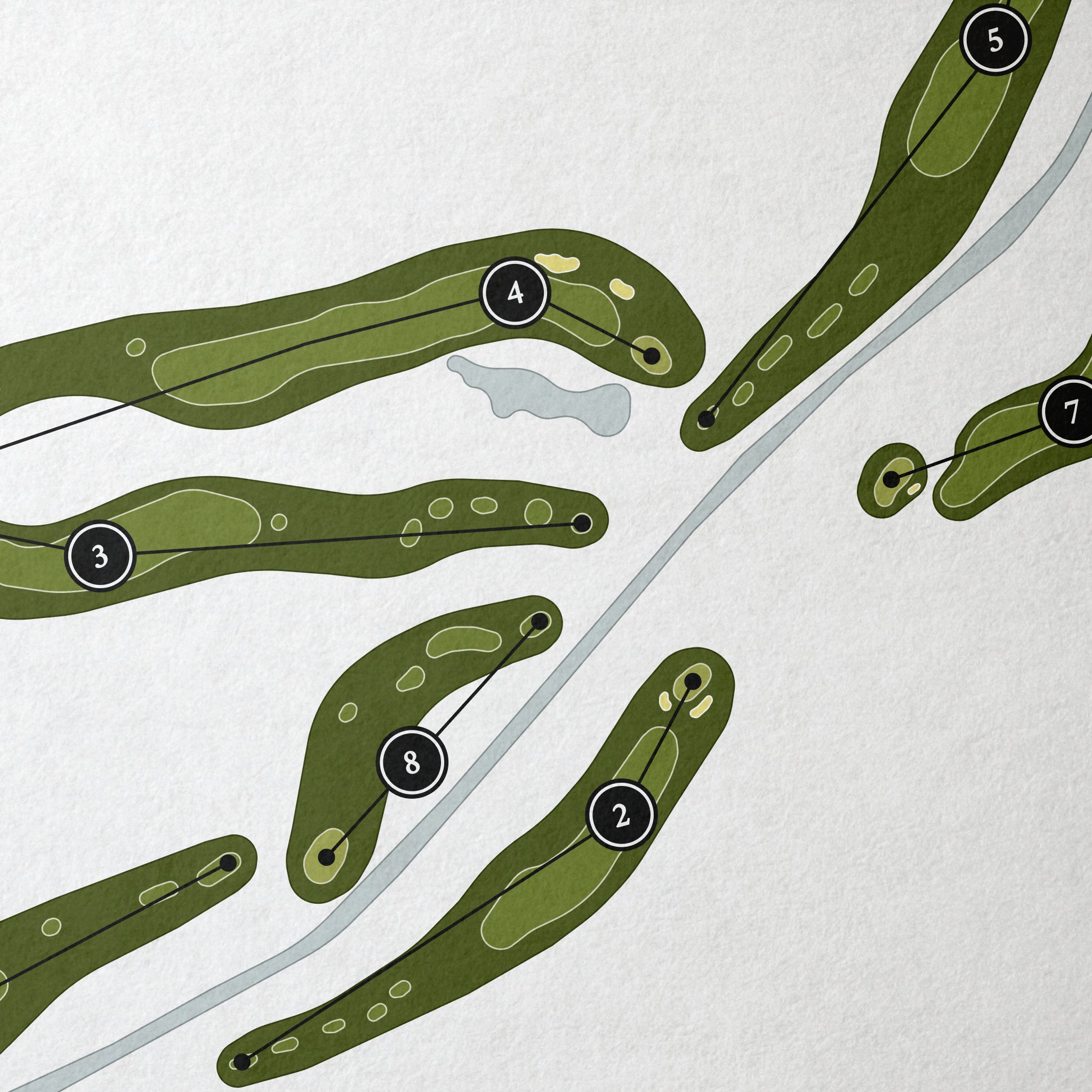 Meadowbrook Farms Golf Club | Golf Course Map | Close Up 