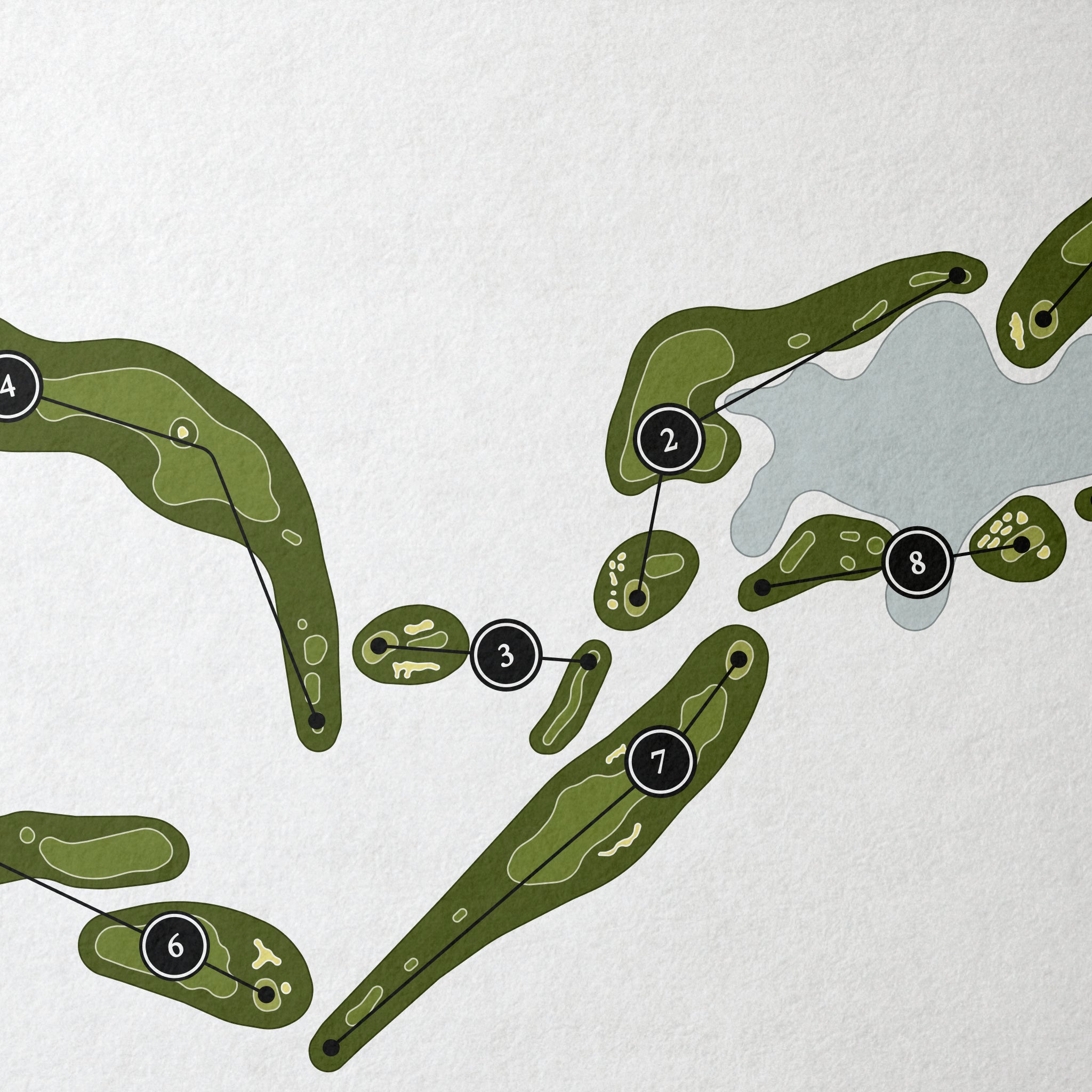 Meadows Golf Club | Golf Course Map | Close Up 