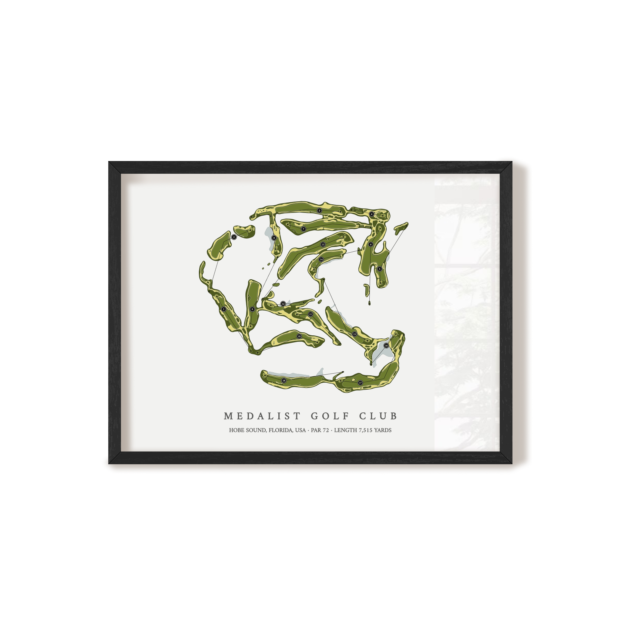 Medalist Golf Club | Golf Course Map | Black+Frame