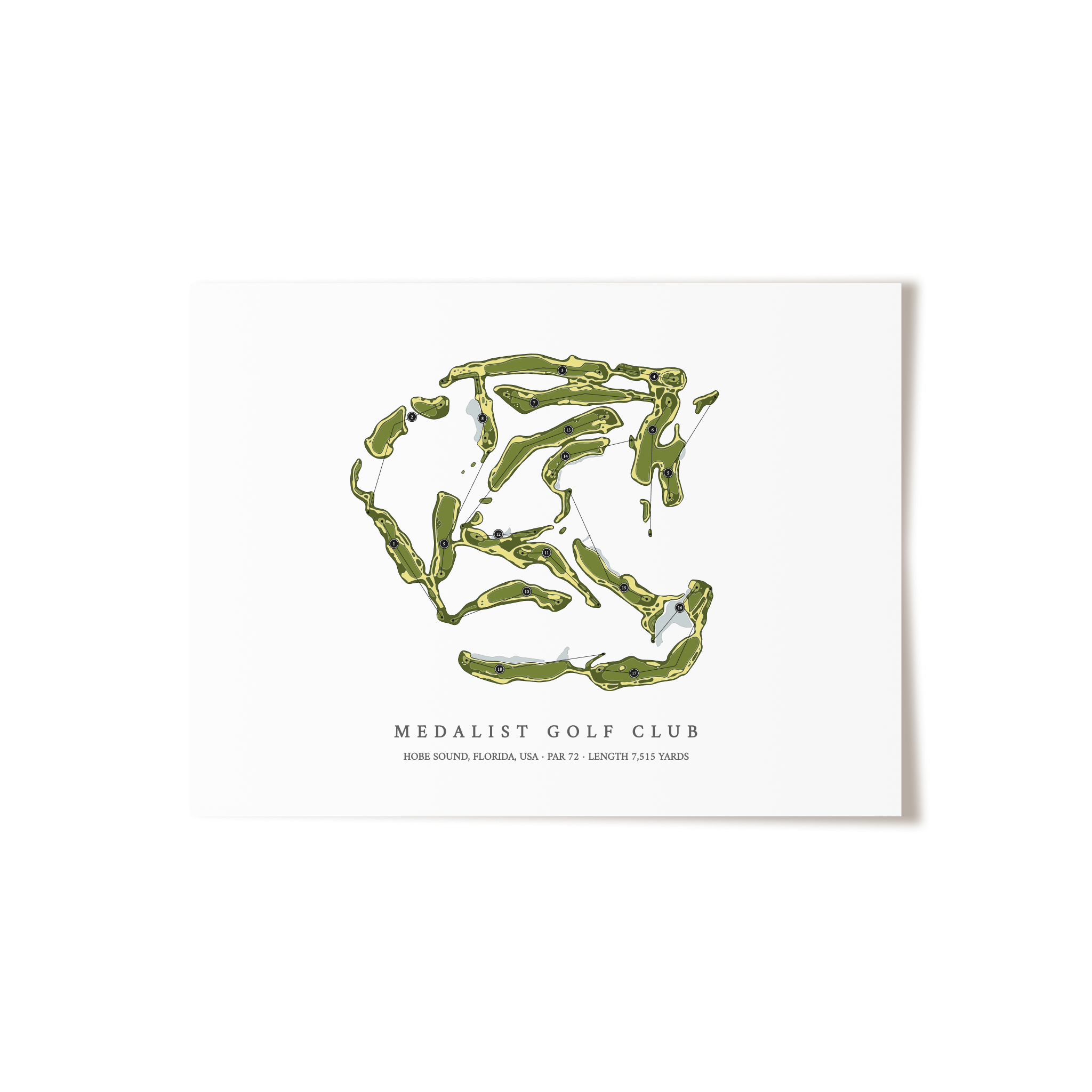 Medalist Golf Club | Golf Course Map | Unframed