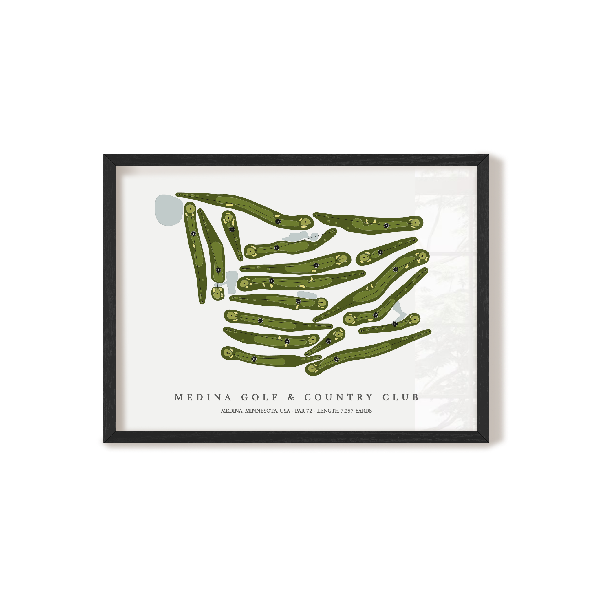 Medina Golf & Country Club | Golf Course Map | Black Frame