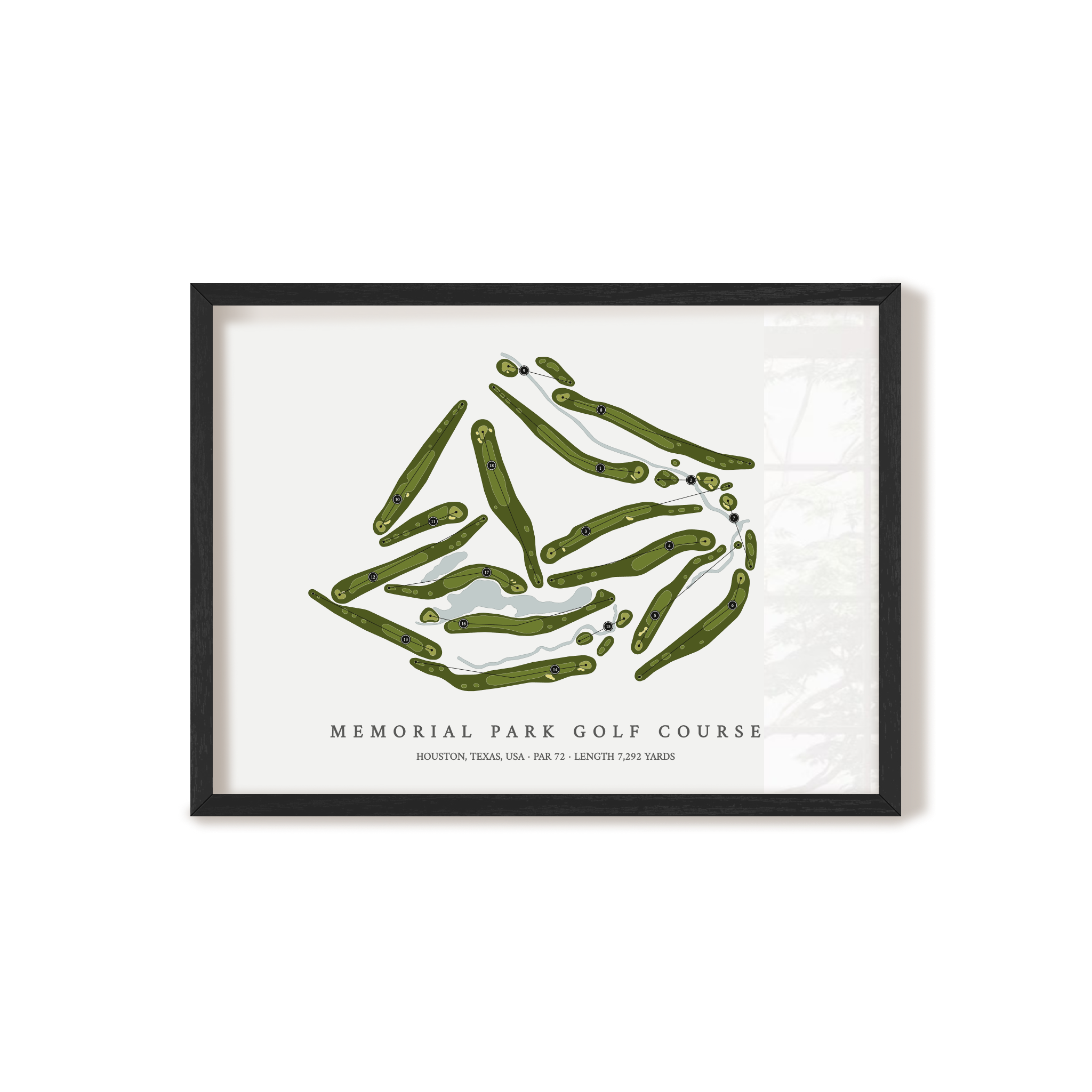 Memorial Park Golf Course | Golf Course Map | Black+Frame 