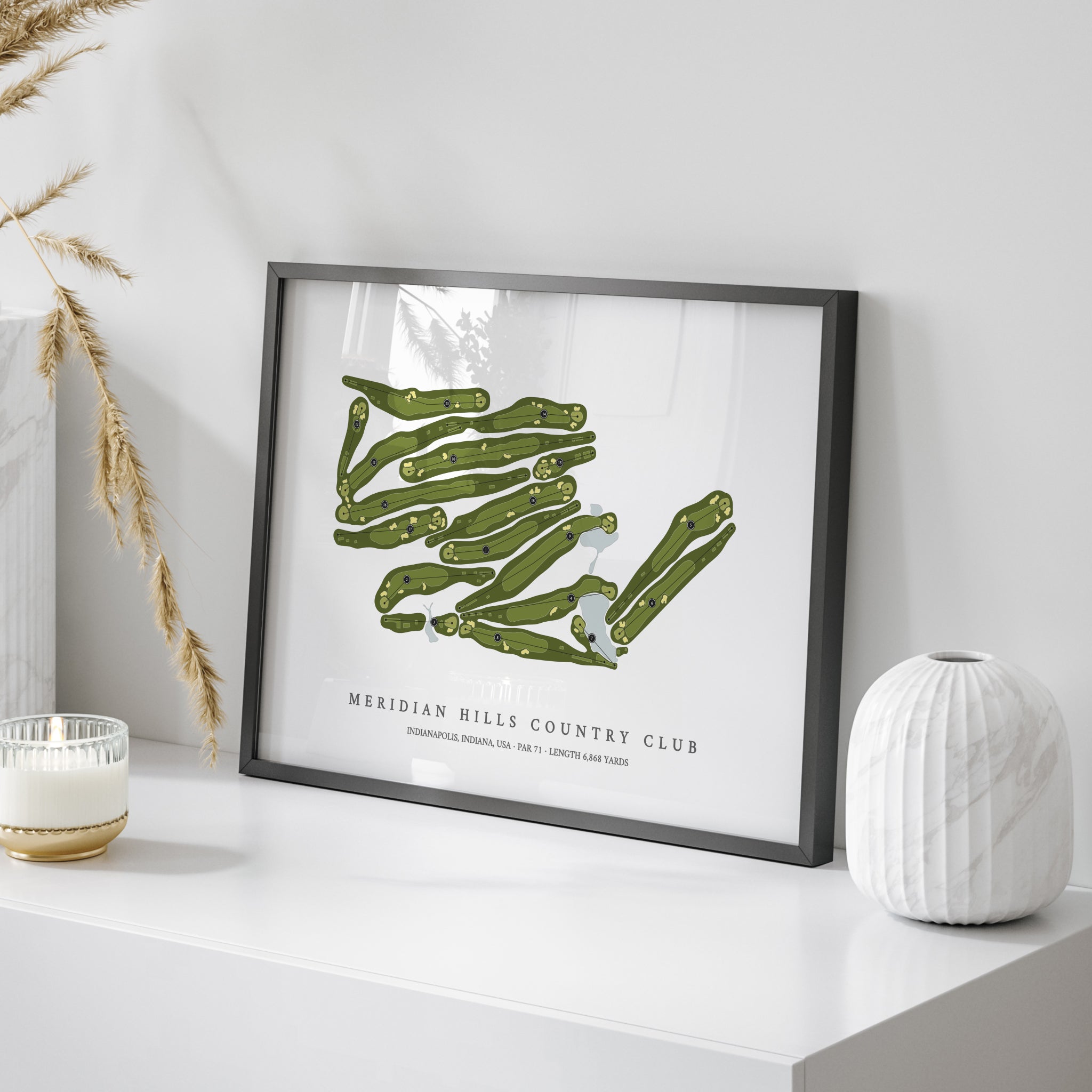 Meridian Hills Country Club | Golf Course Map | On Table 