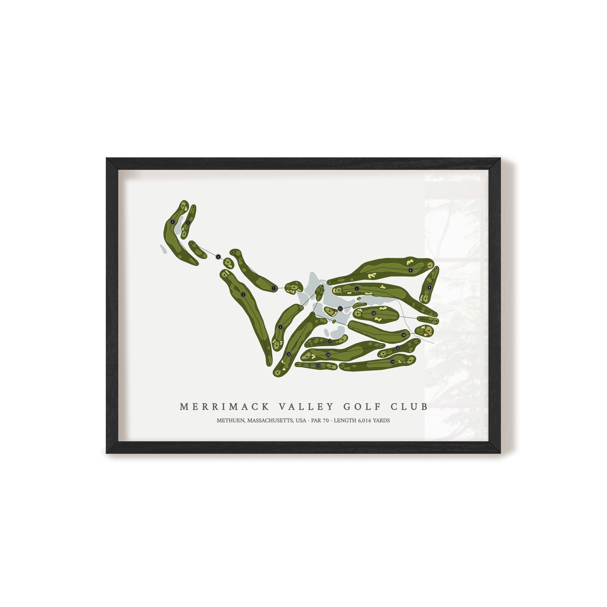 Merrimack Valley Golf Club | Golf Course Map | Black+Frame 