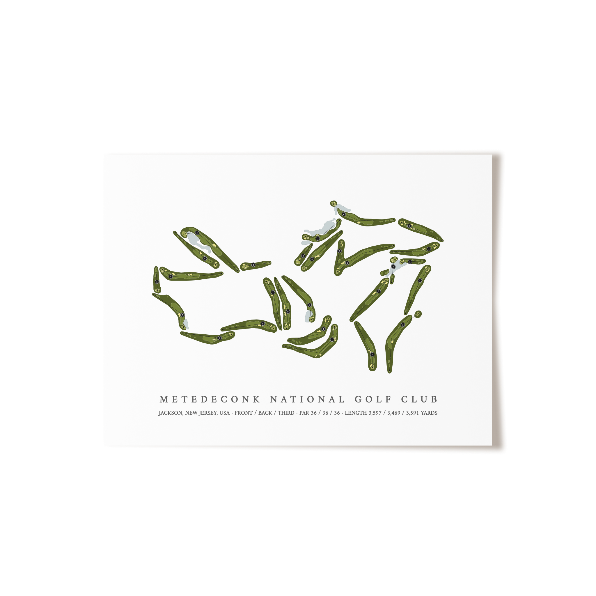 Metedeconk National Golf Club  | Golf Course Print | Unframed 