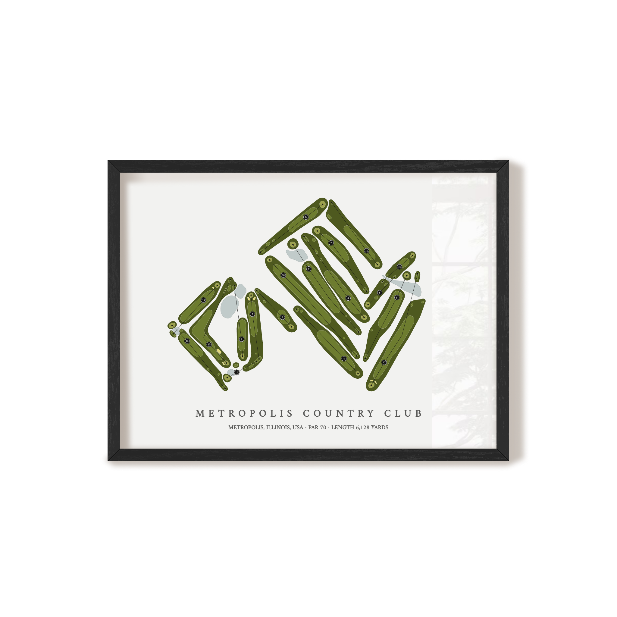 Metropolis Country Club | Golf Course Map | Black+Frame 