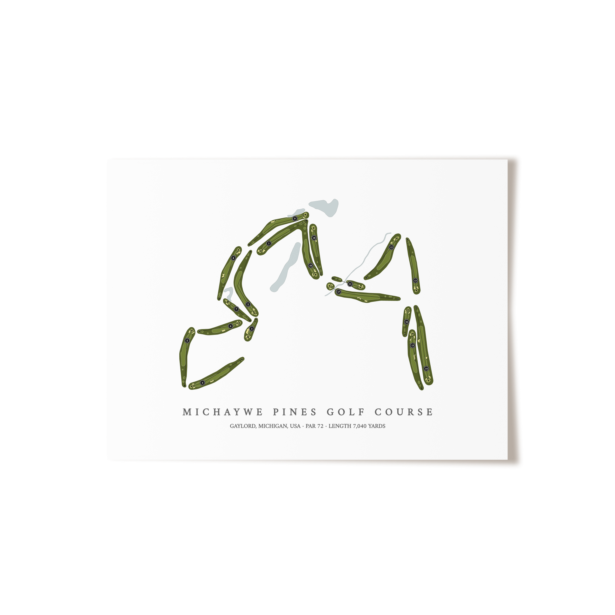 Michaywe Pines Golf Course  | Golf Course Print | Unframed 
