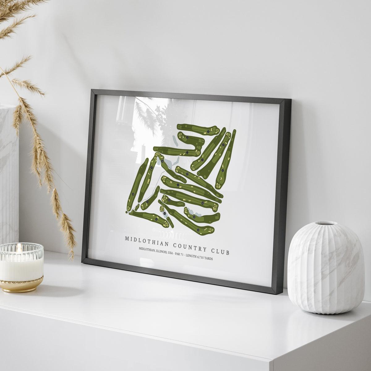 Midlothian Country Club | Golf Course Map | On Table 