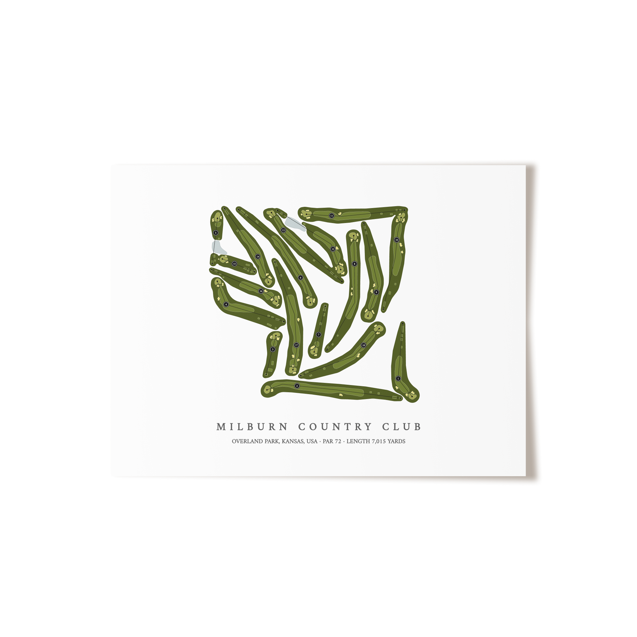 Milburn Country Club | Golf Course Print | Unframed