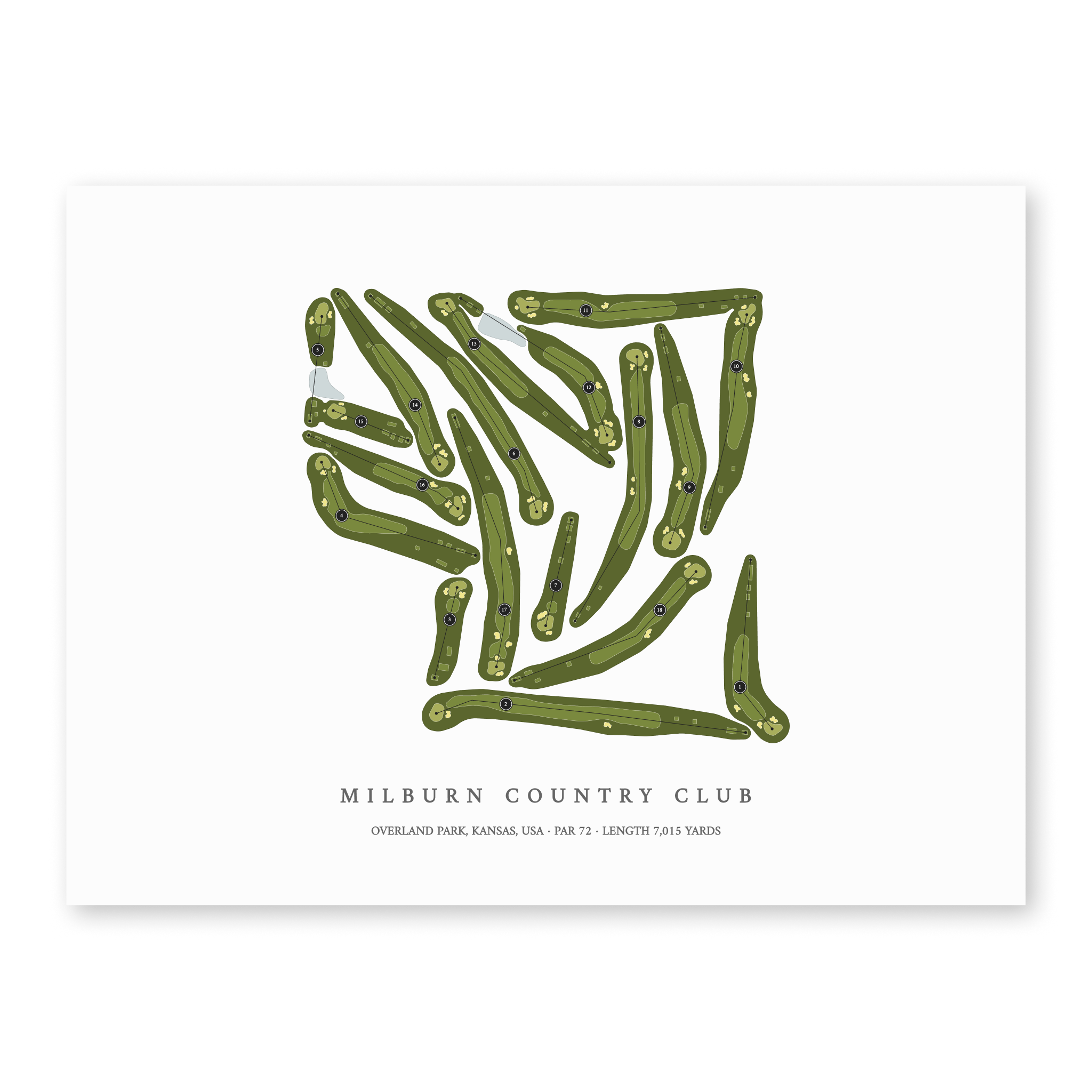 Milburn Country Club | Golf Course Print | Unframed