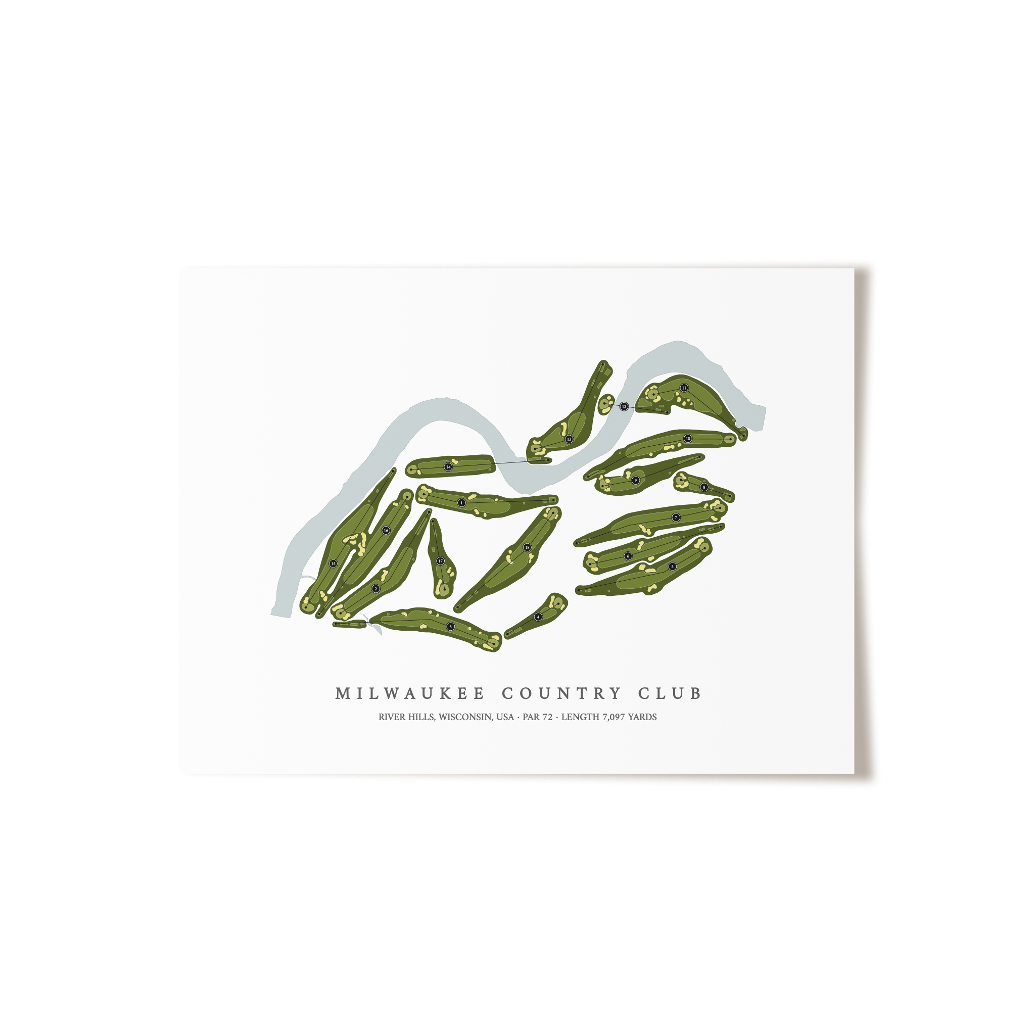 Milwaukee Country Club | Golf Course Print | Unframed 