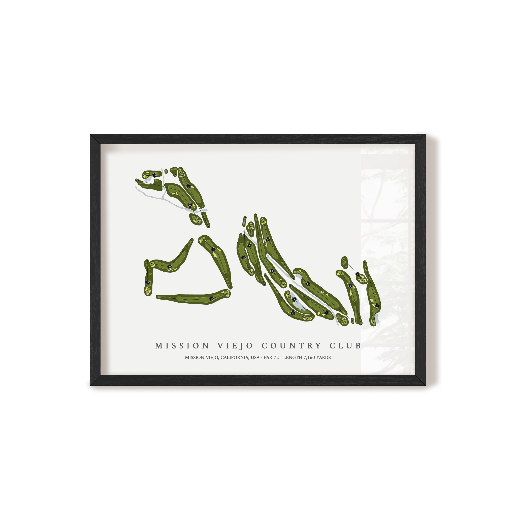 Mission Viejo Country Club | Golf Course Map | Black Frame 