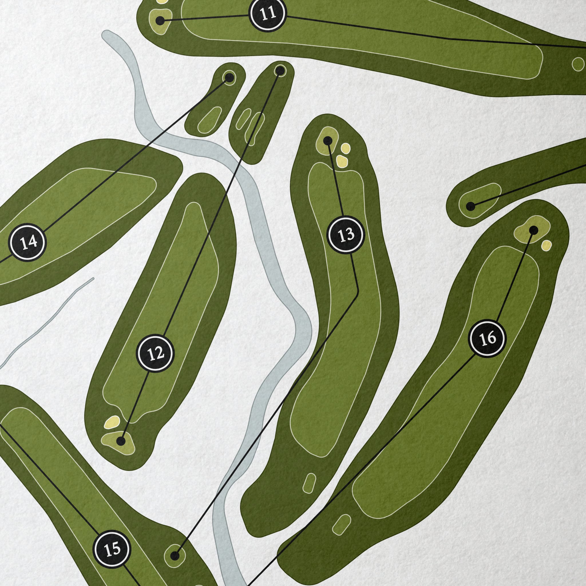 Mohawk Park Golf Course - Woodbine Course | Golf Course Map | Close Up 