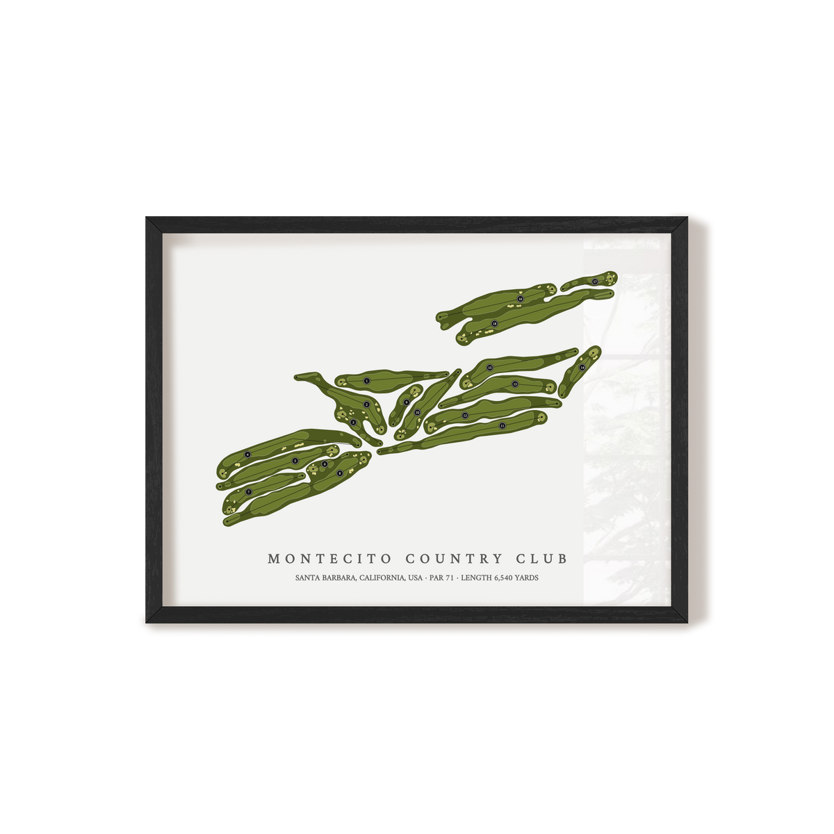 Montecito Country Club | Golf Course Map | Black Frame